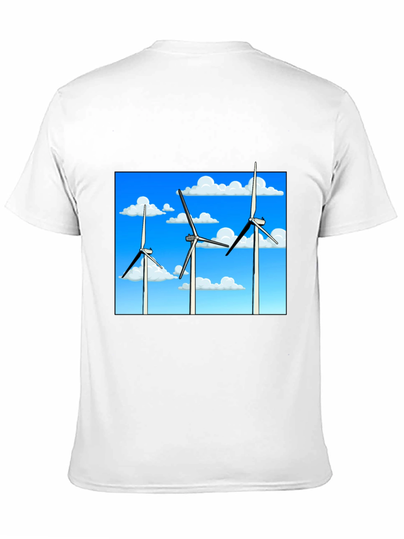 Wind Turbine Graphic Tee - Sustainable Energy Shirt