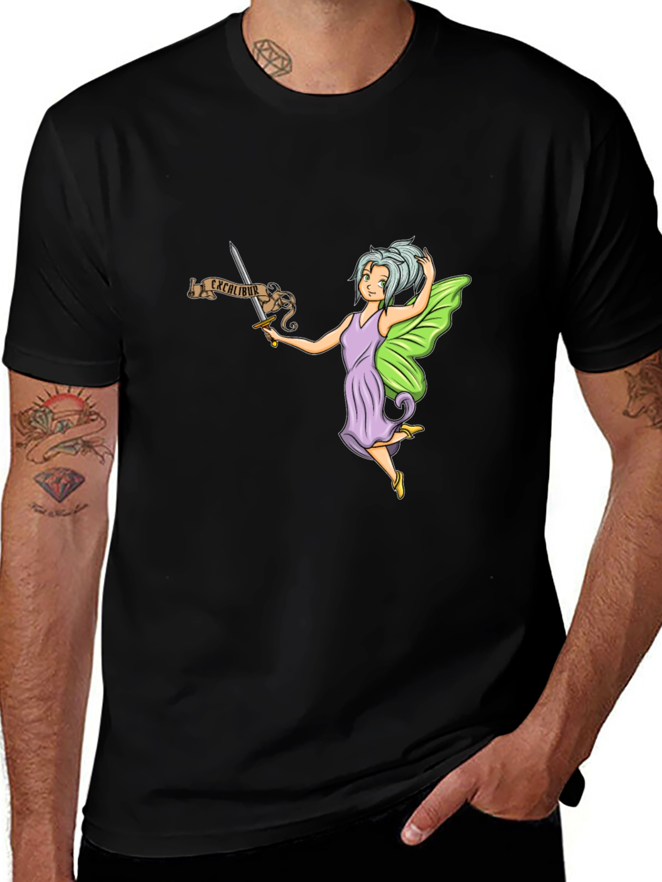 Fairy Excalibur Black T-Shirt