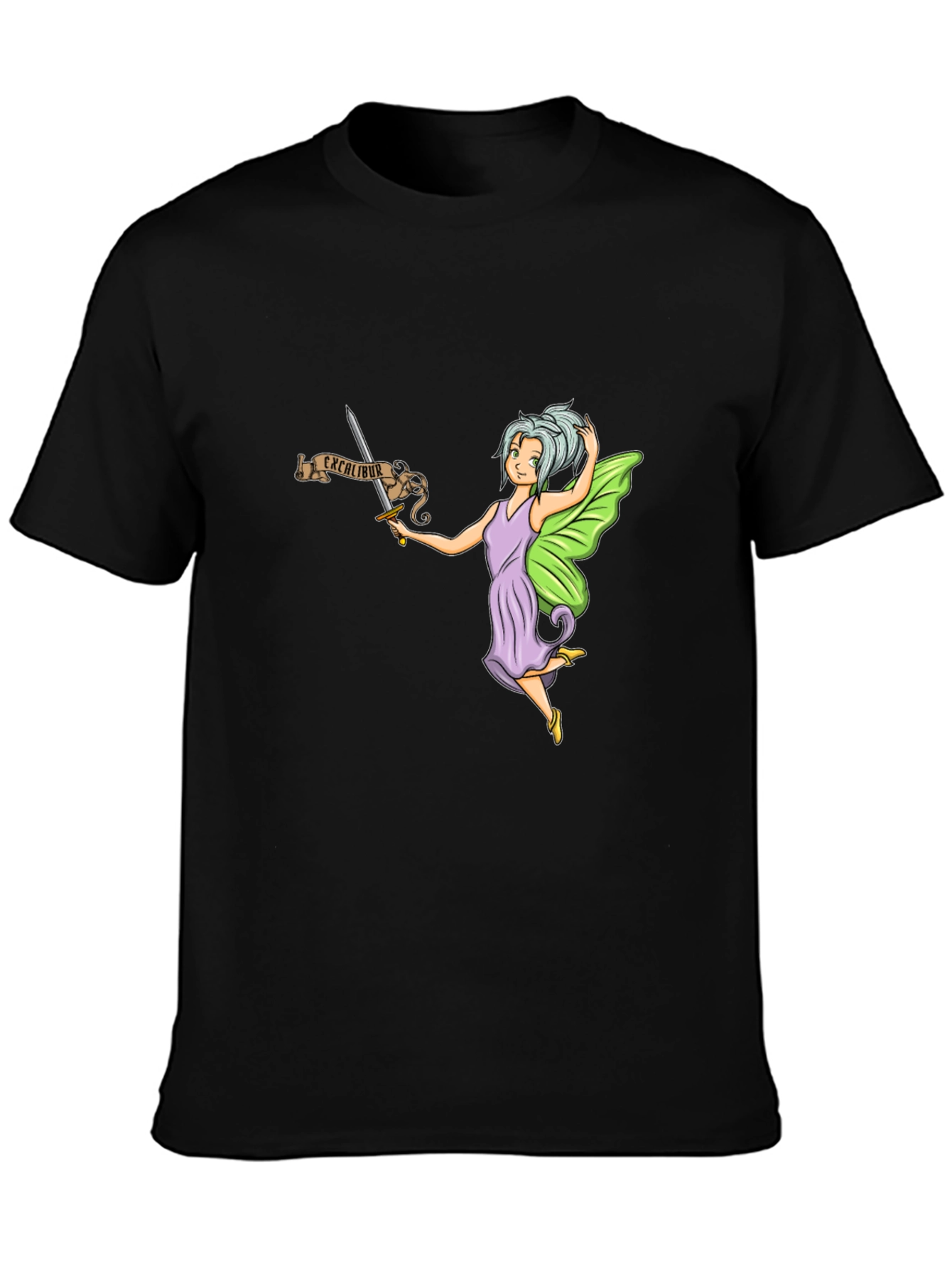 Fairy Excalibur Black T-Shirt