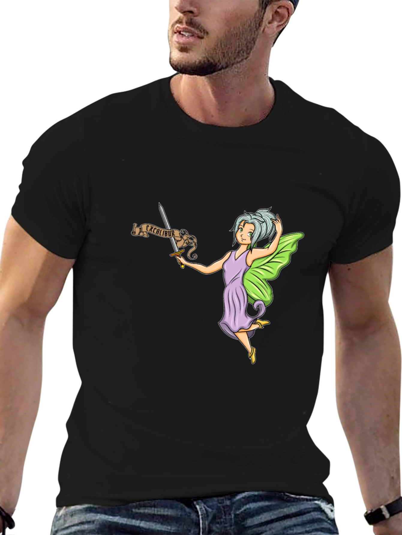 Fairy Excalibur Black T-Shirt