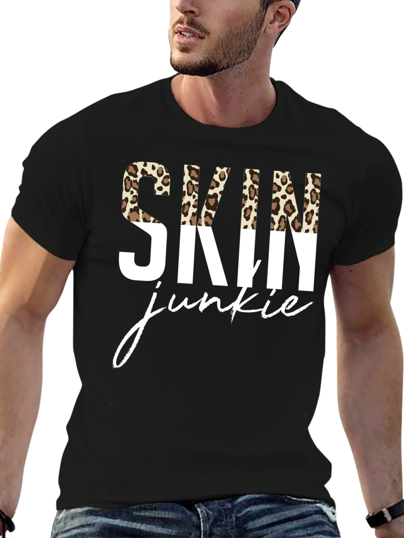 Skin Junkie Leopard Print Graphic Tee