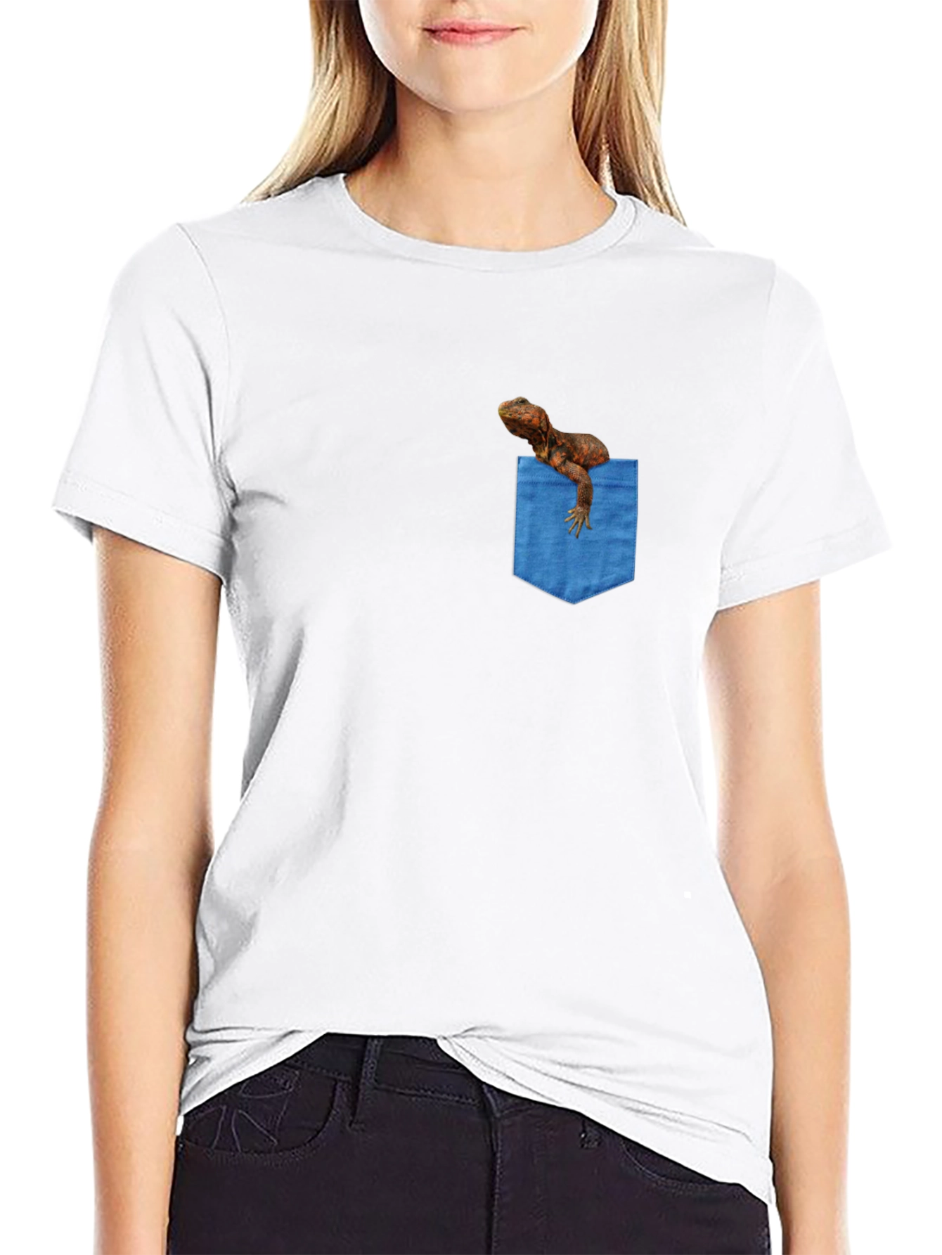 Bearded Dragon Pocket Tee - Novelty Graphic T-Shirt