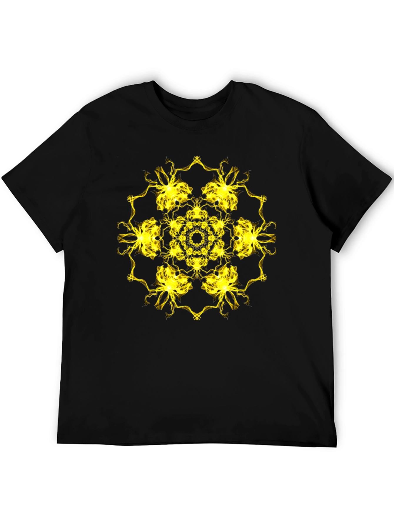 Electric Mandala Graphic Black T-Shirt