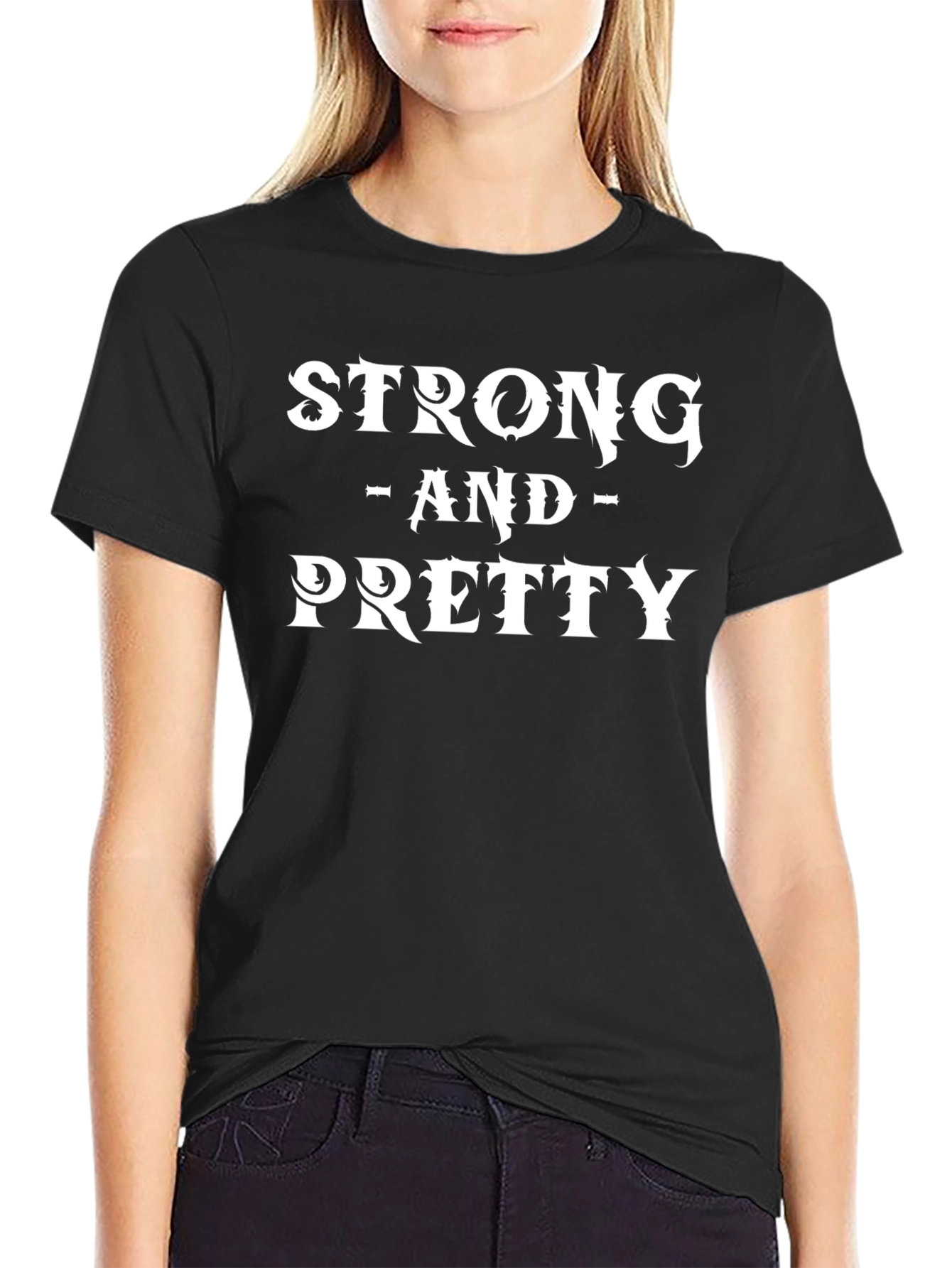 Strong and Pretty Graphic T-Shirt - Unisex Black Tee
