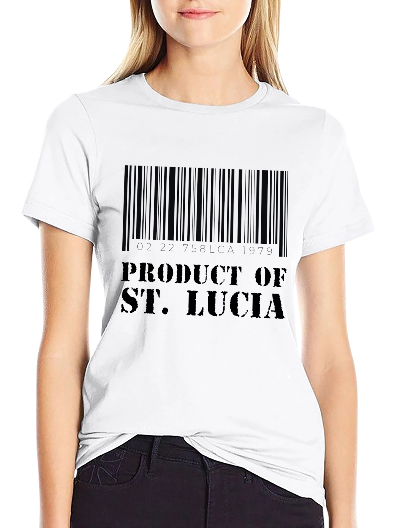 Product of St. Lucia Barcode T-Shirt