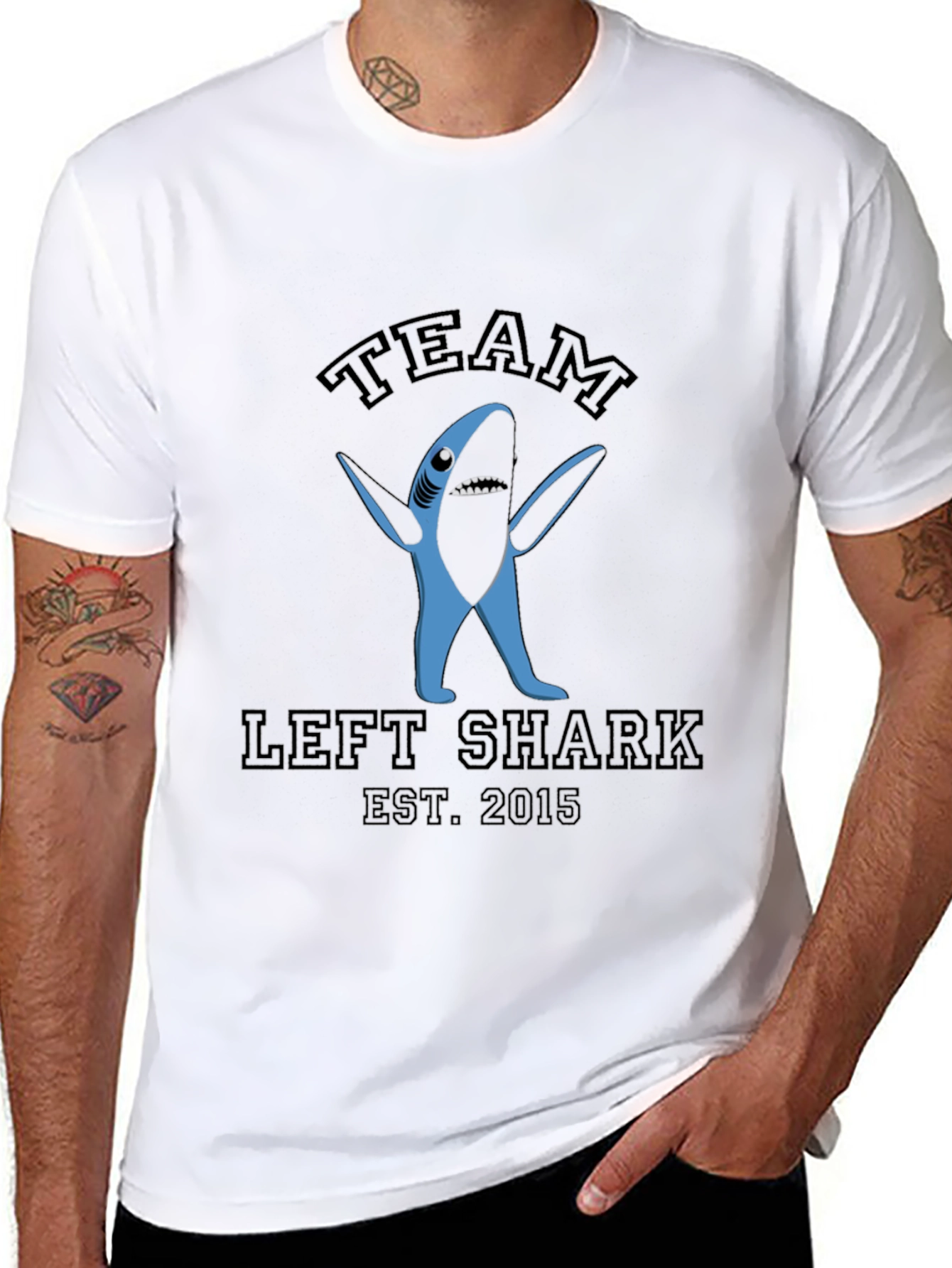 Team Left Shark Est. 2015 Black Graphic T-Shirt