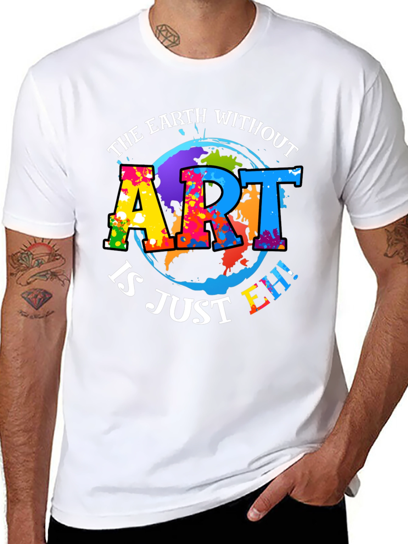 Art Lover Graphic Tee - Earth Without Art T-Shirt