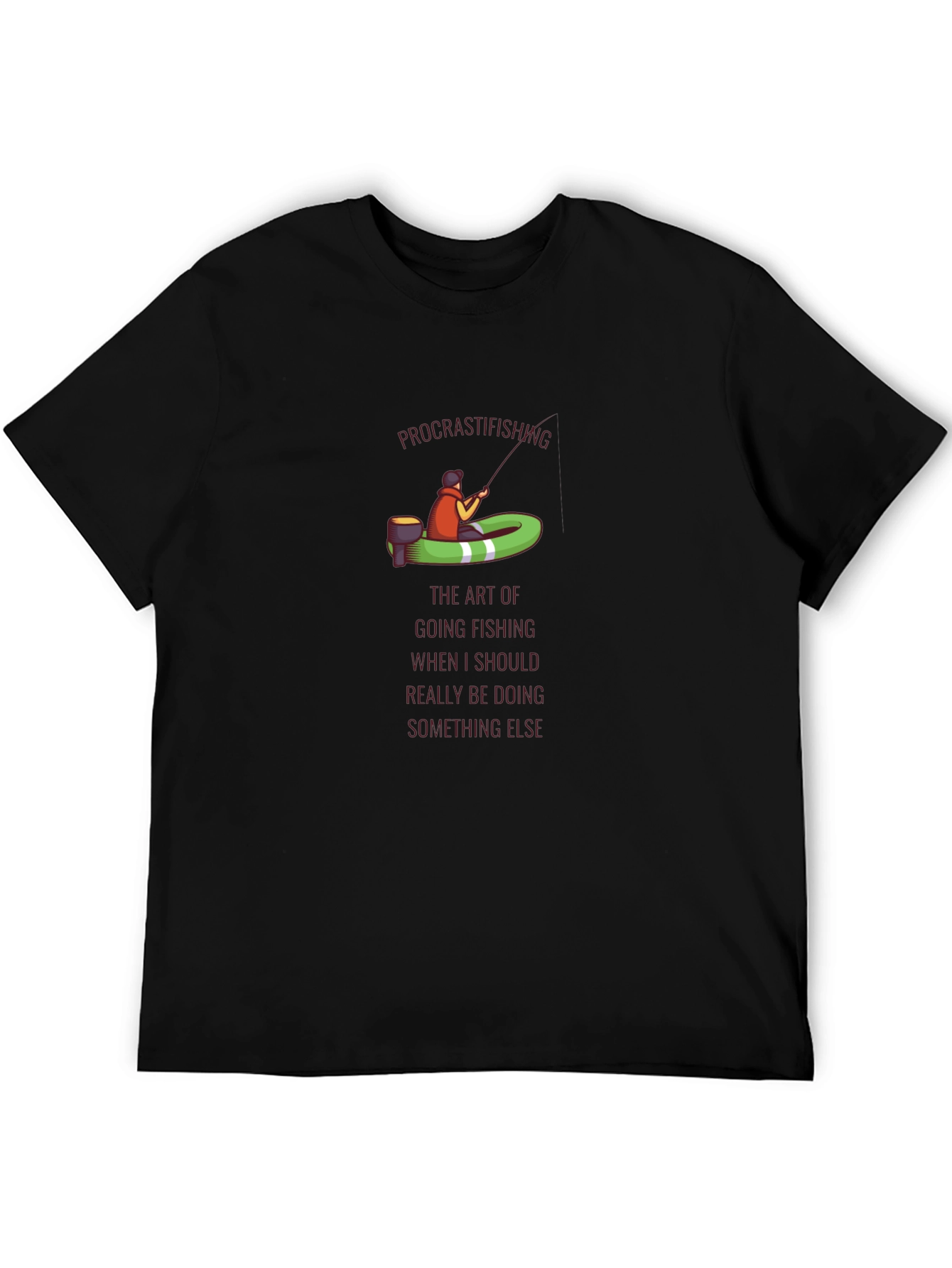 Procrastifishing T-Shirt: Funny Fishing Tee