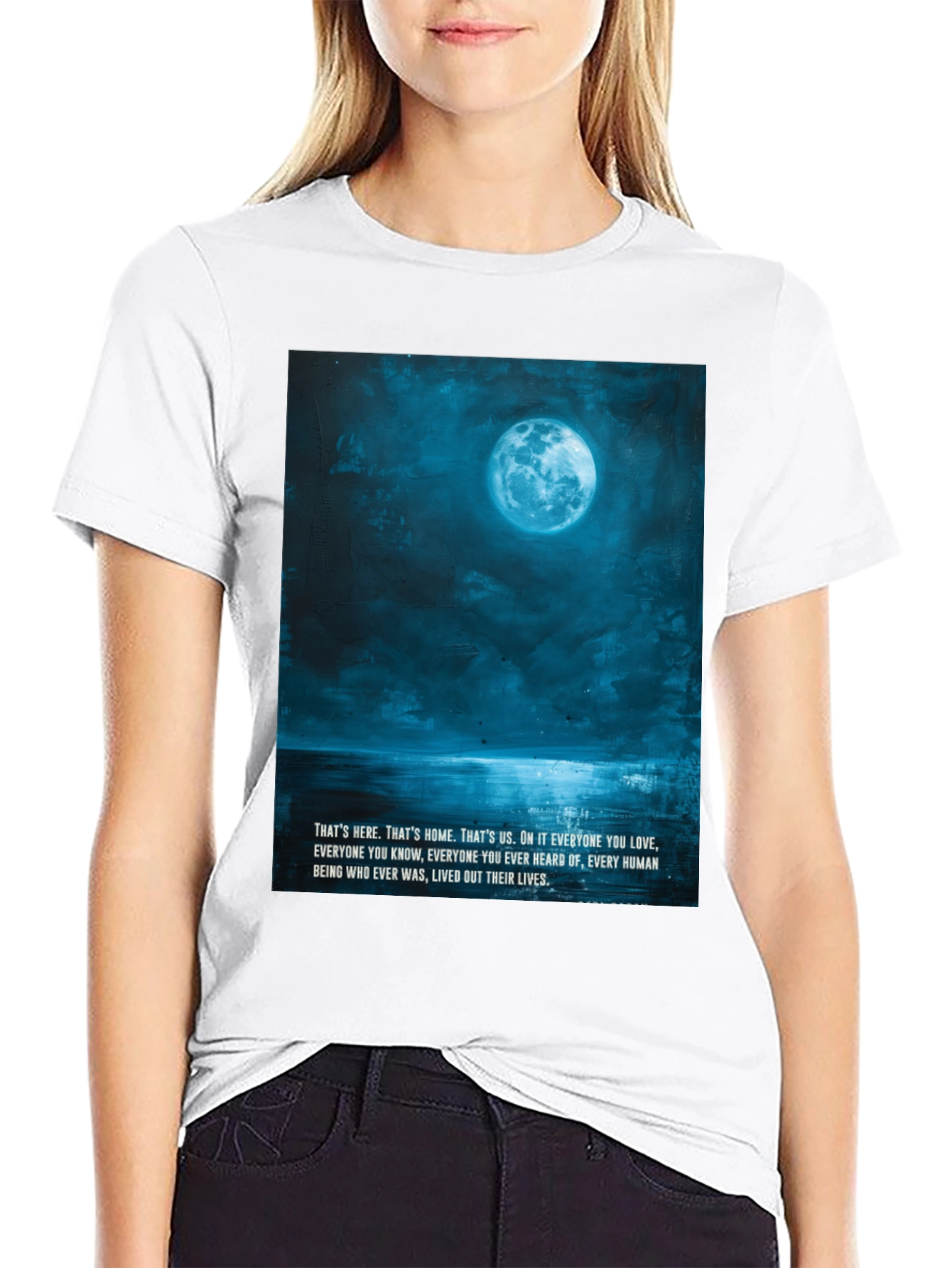 Lunar Landscape Graphic Tee - Black