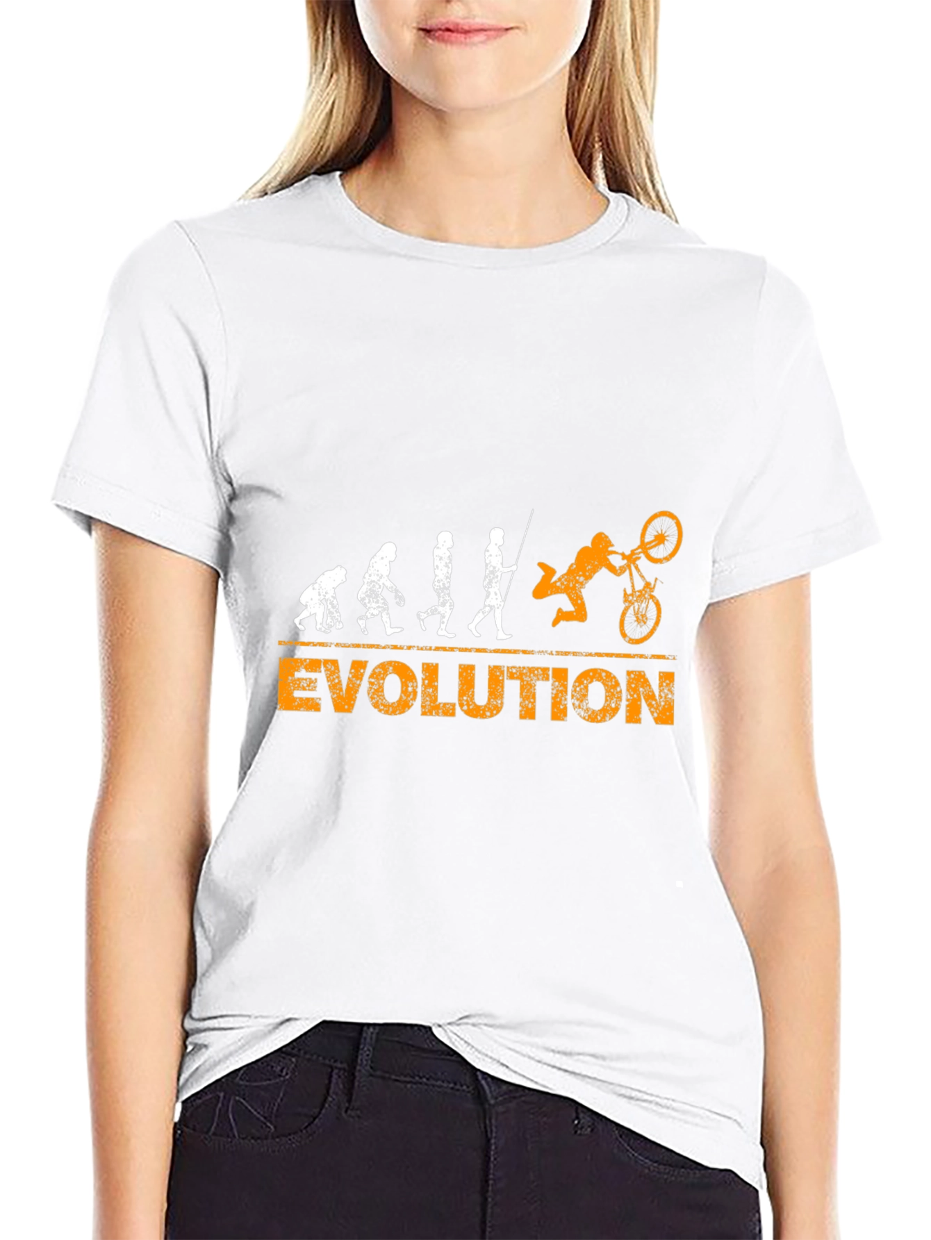 Evolution of Biking Black T-Shirt