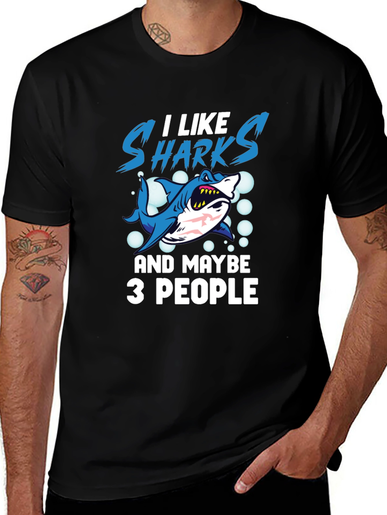 I Like Sharks and Maybe 3 People T-Shirt