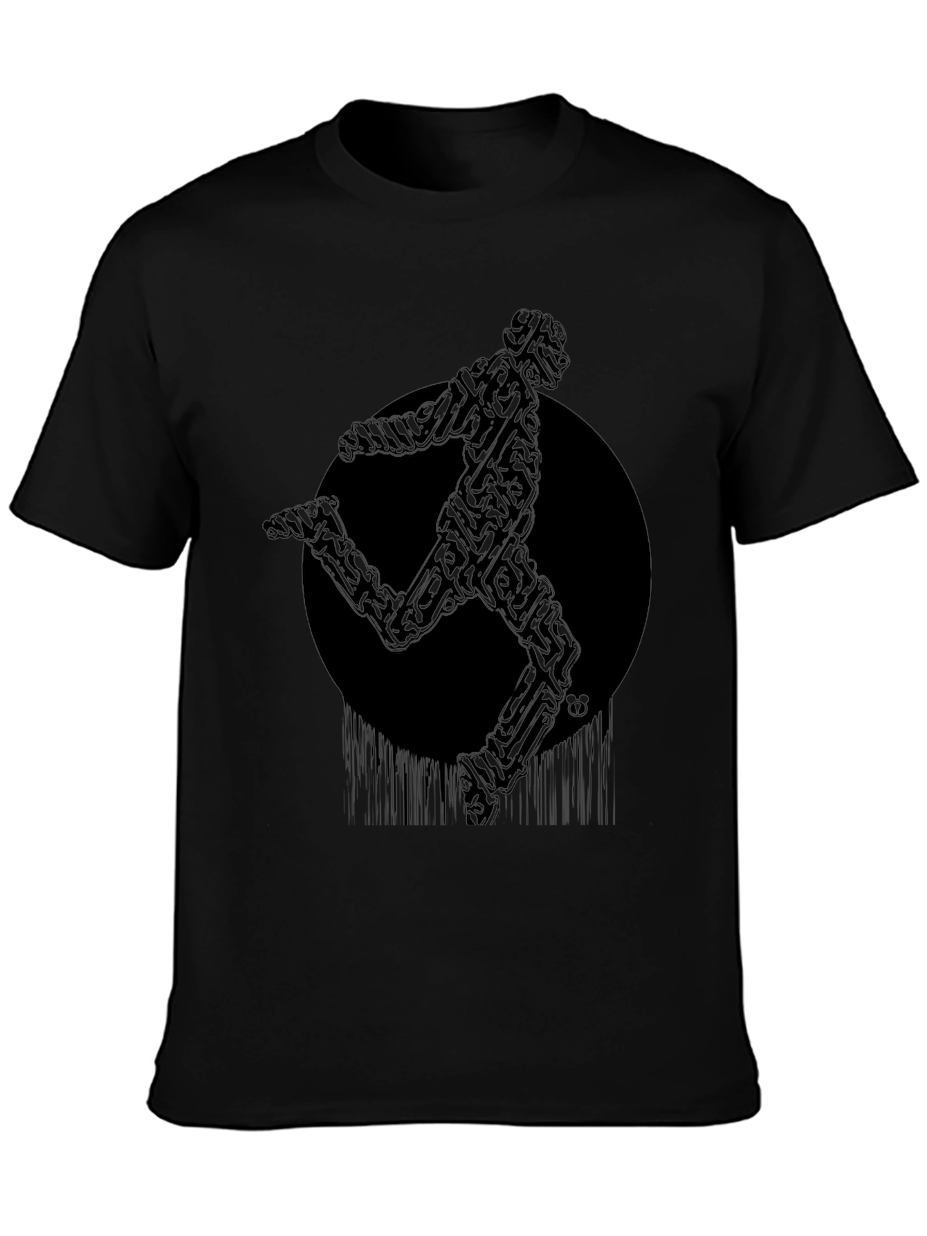 Abstract Runner Graphic T-Shirt