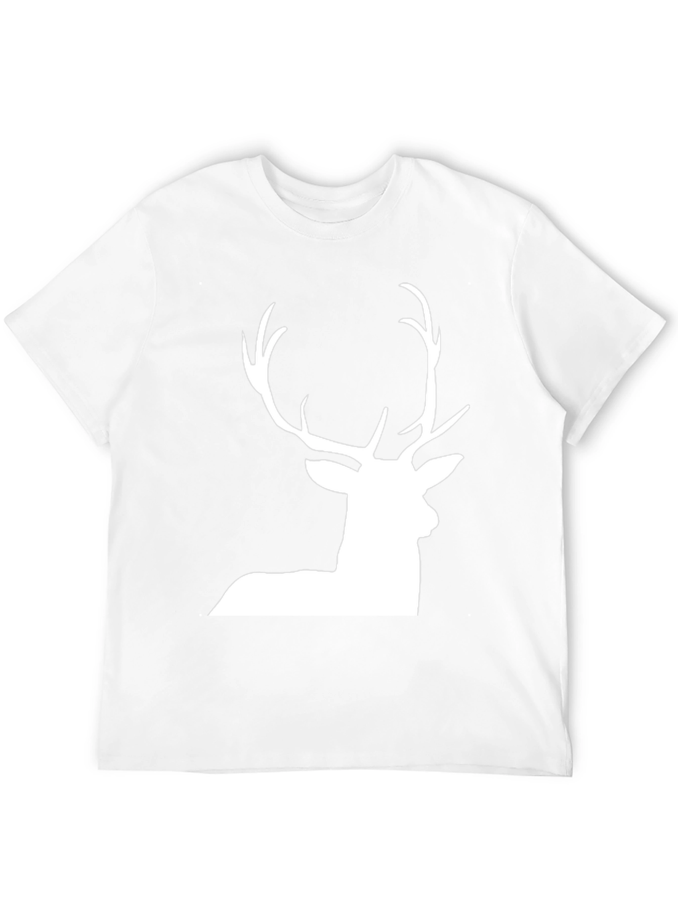 Deer Graphic Tee - Black Cotton T-Shirt