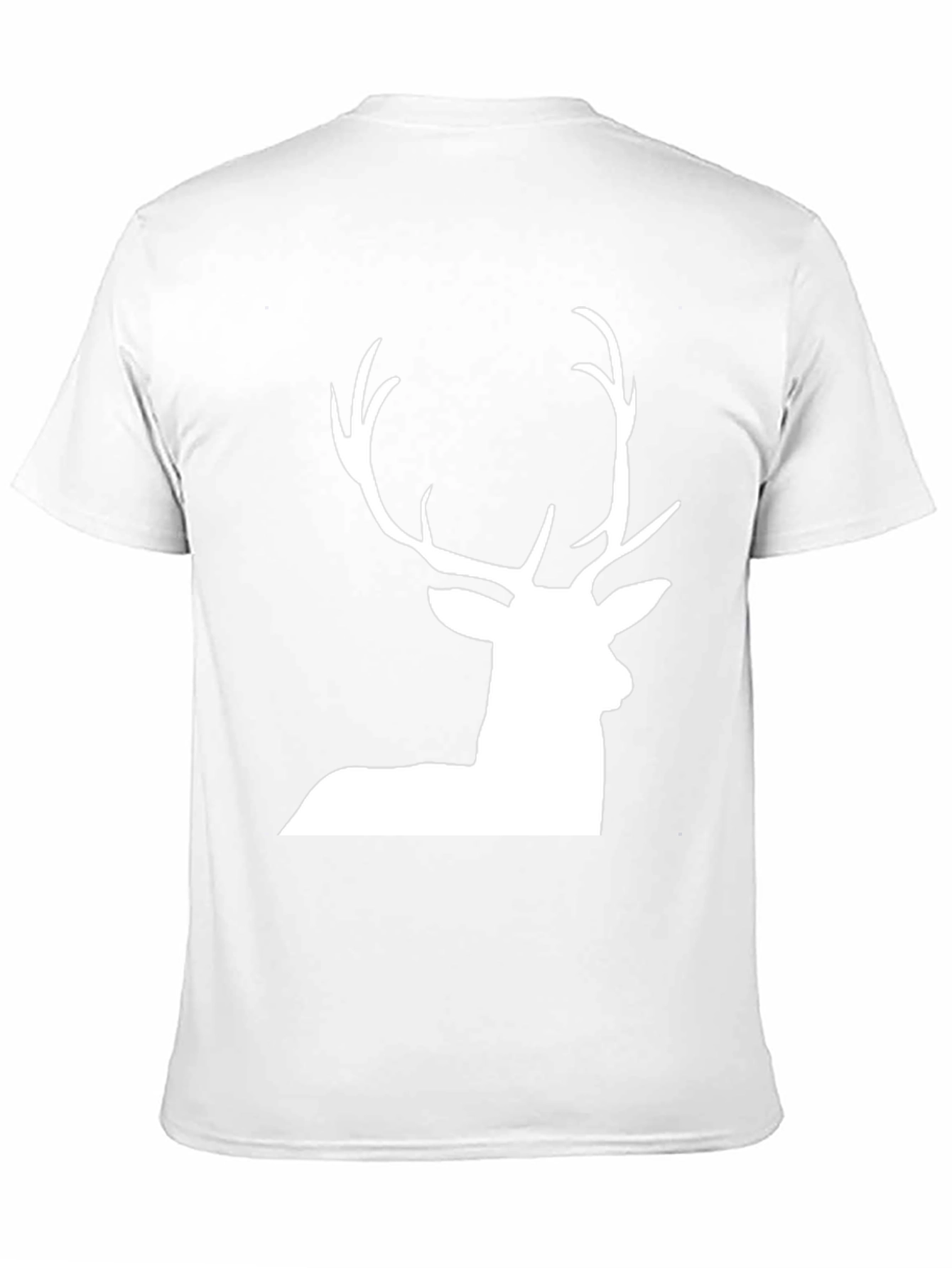 Deer Graphic Tee - Black Cotton T-Shirt
