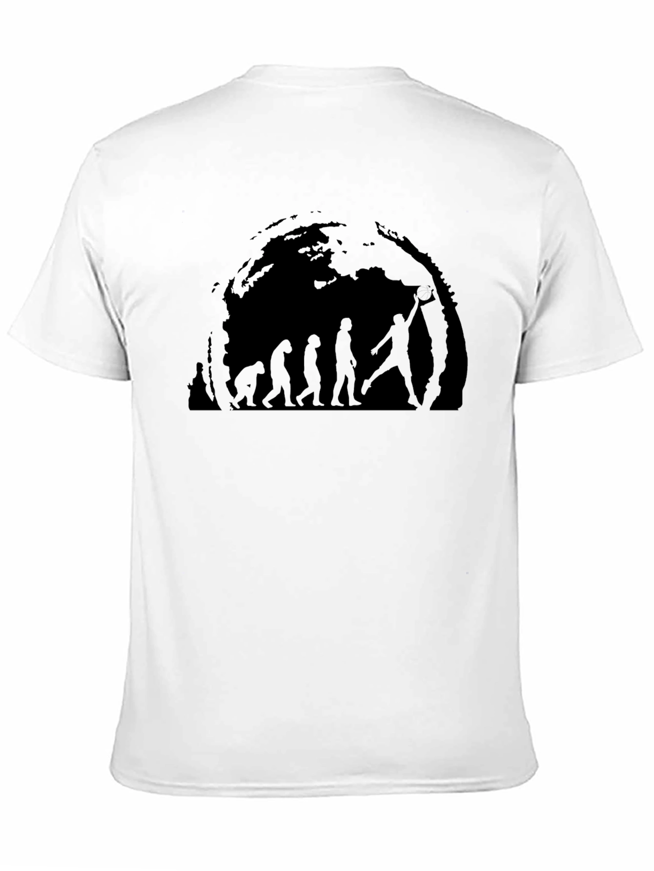 Evolution of Man Basketball T-Shirt - Black
