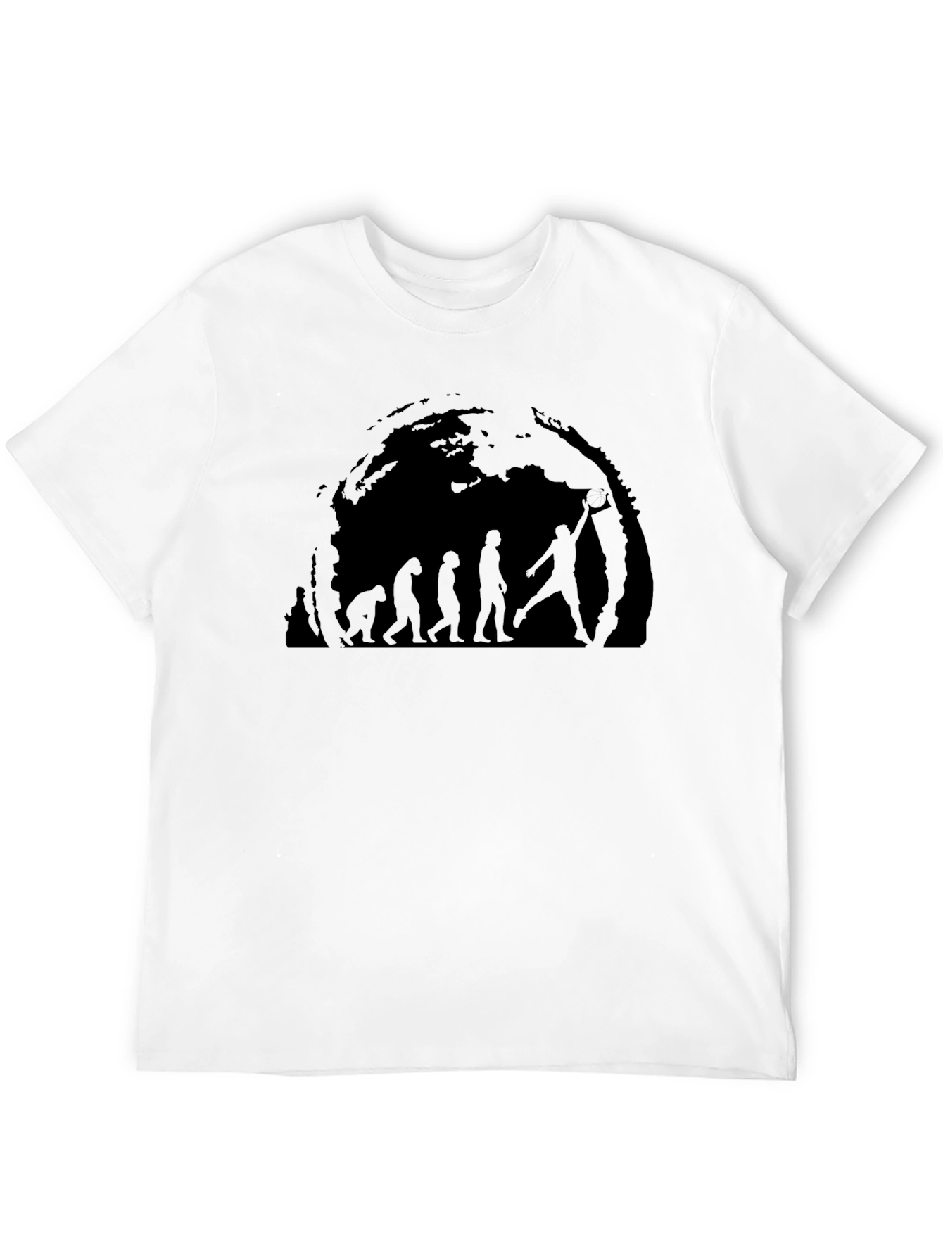 Evolution of Man Basketball T-Shirt - Black