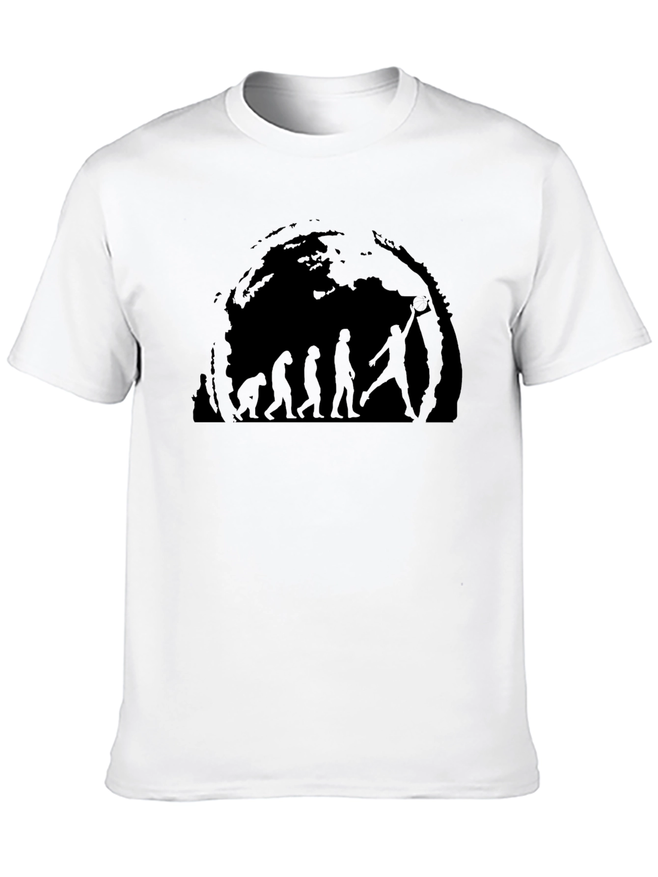 Evolution of Man Basketball T-Shirt - Black