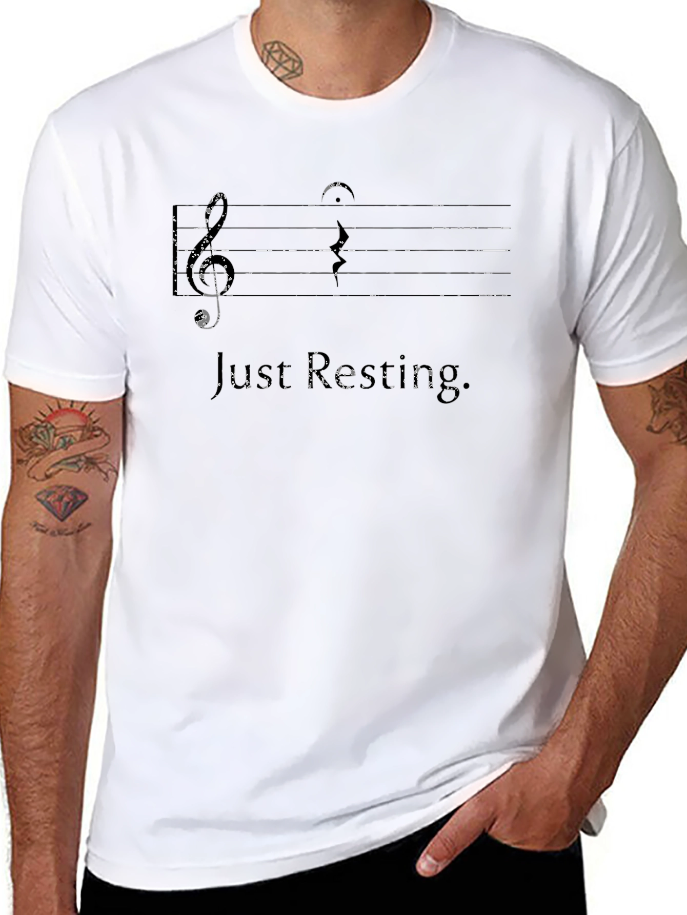 Just Resting Black Music T-Shirt