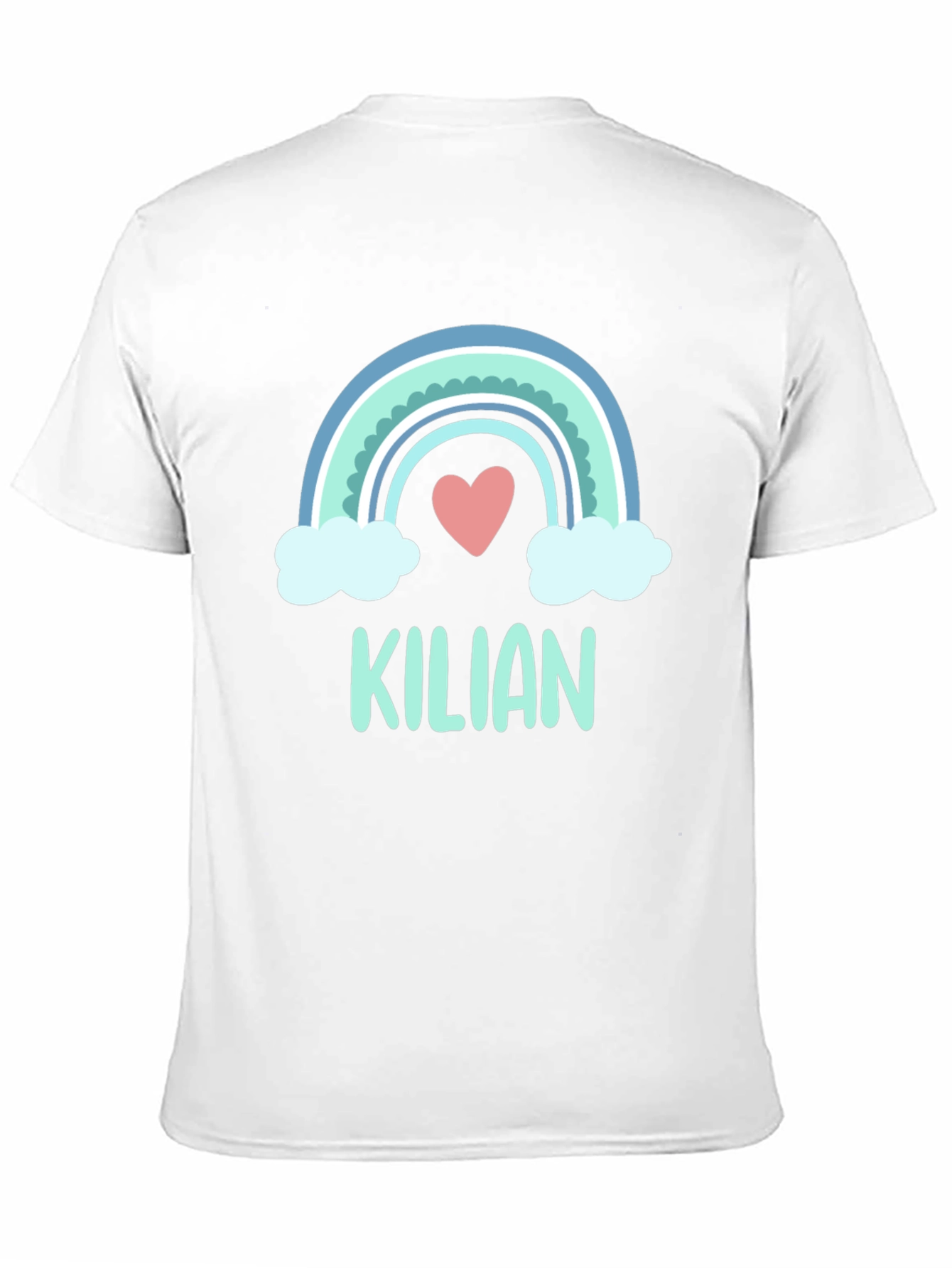 Kilian Rainbow Heart Personalized Kids T-Shirt