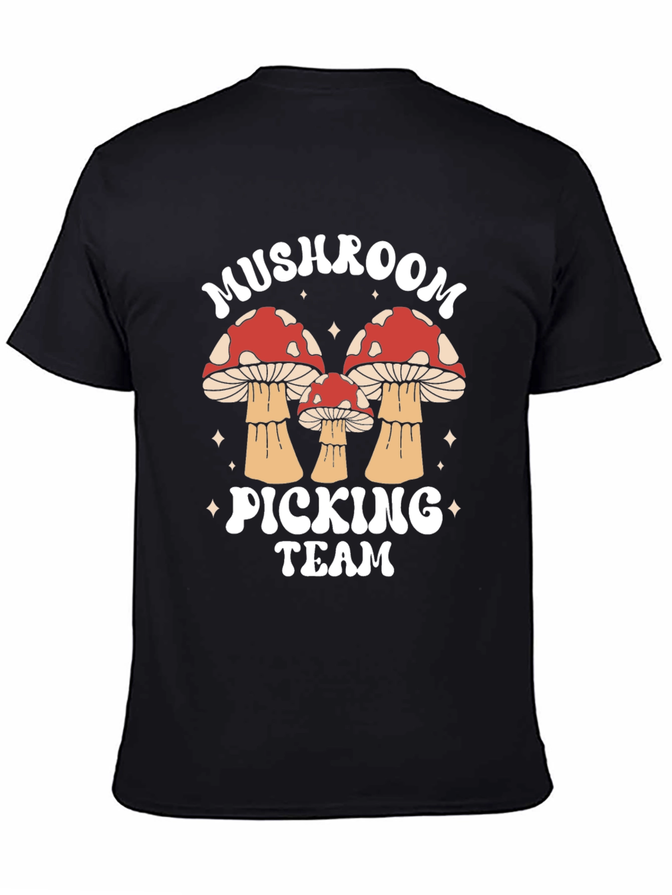 Mushroom Picking Team Graphic T-Shirt