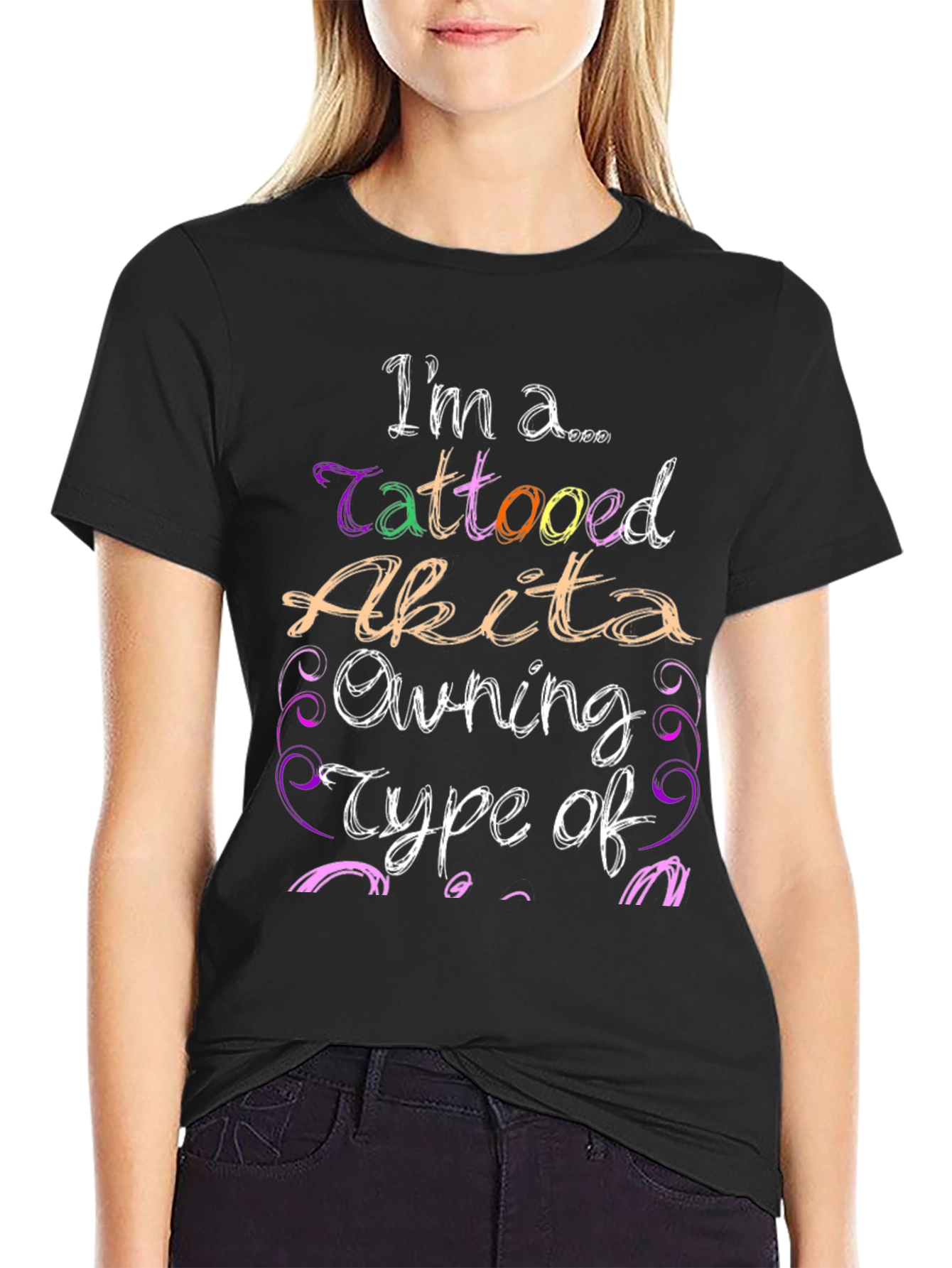 Tattooed Akita Owner Novelty T-Shirt