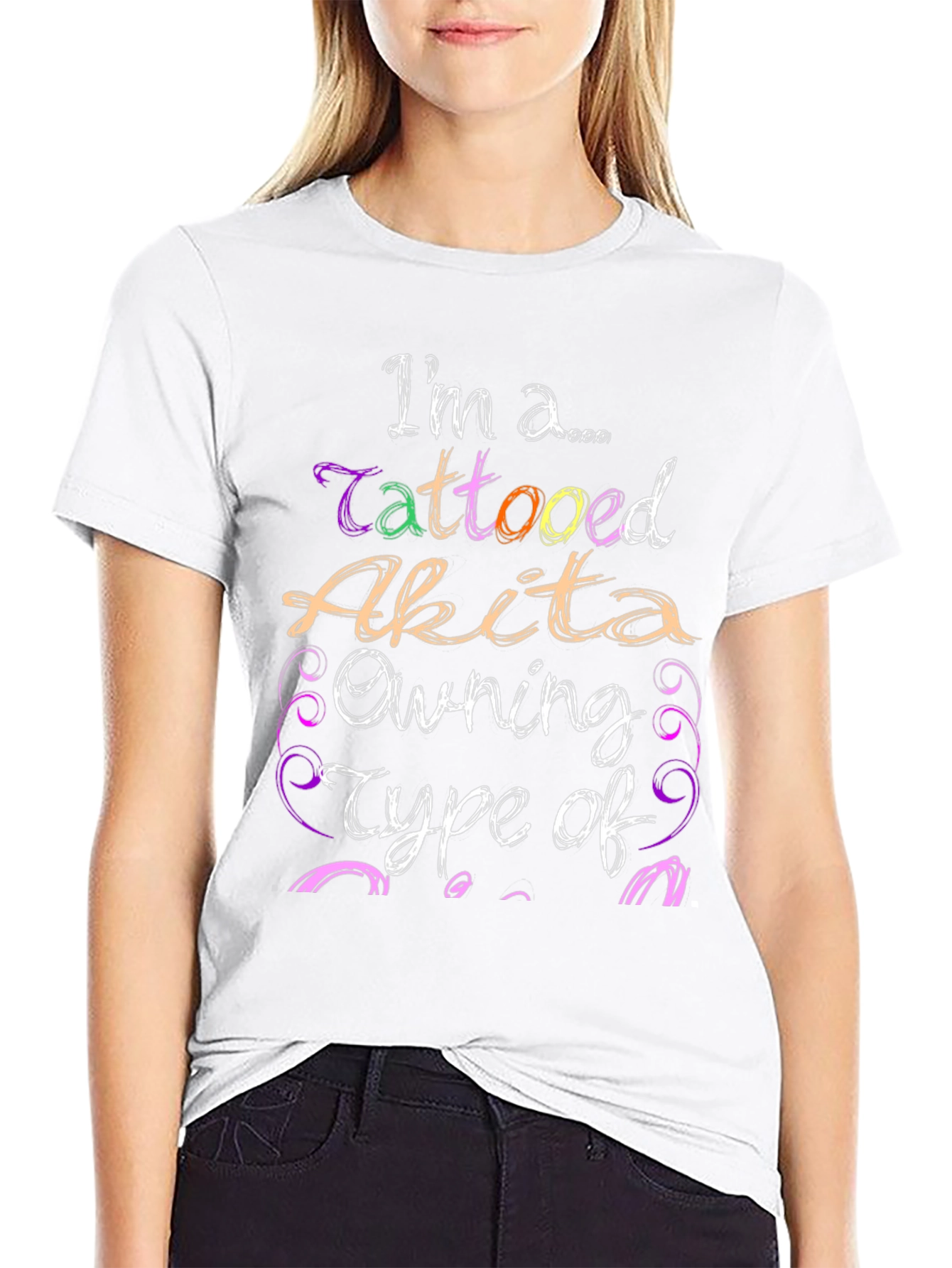 Tattooed Akita Owner Novelty T-Shirt