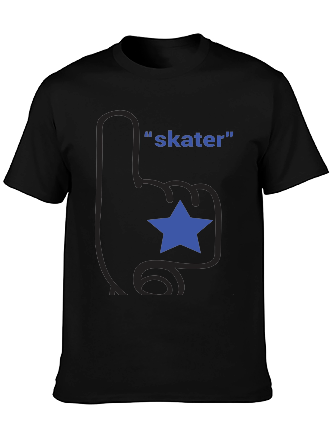 Skater Star Black T-Shirt