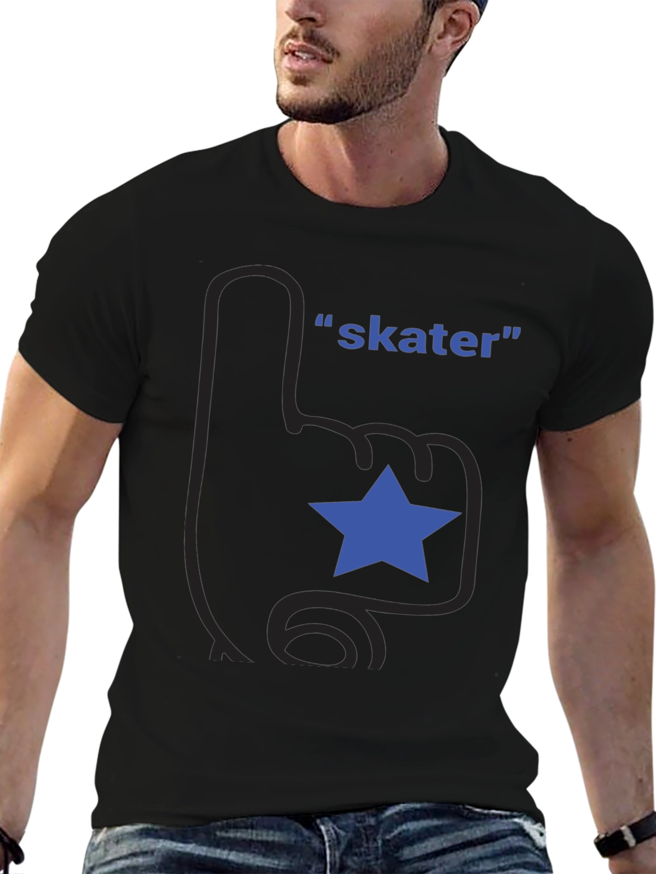 Skater Star Black T-Shirt