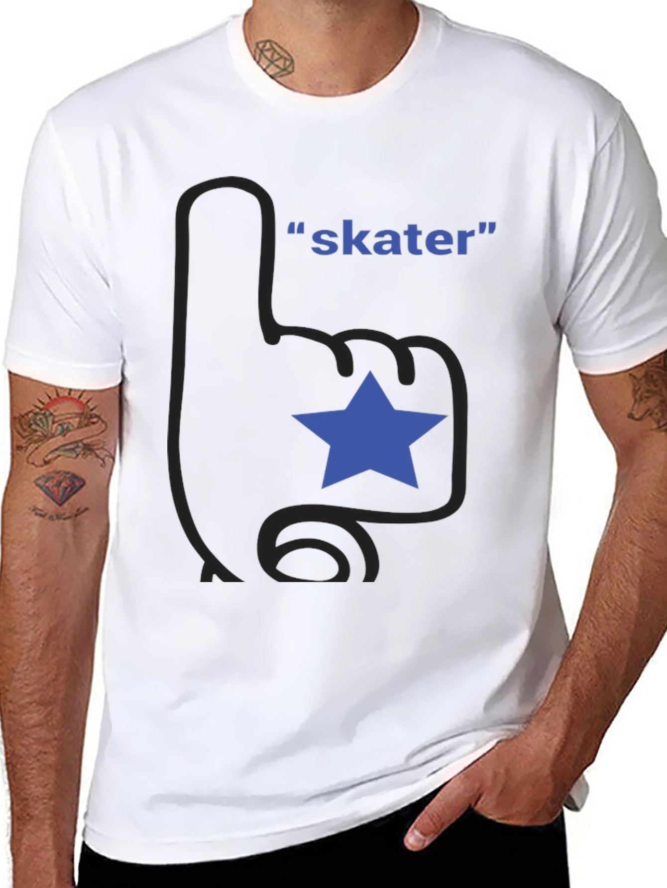 Skater Star Black T-Shirt