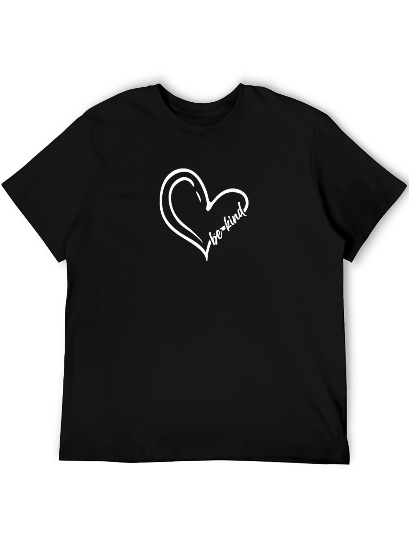 Be Kind Heart Graphic Tee - Black Unisex Shirt