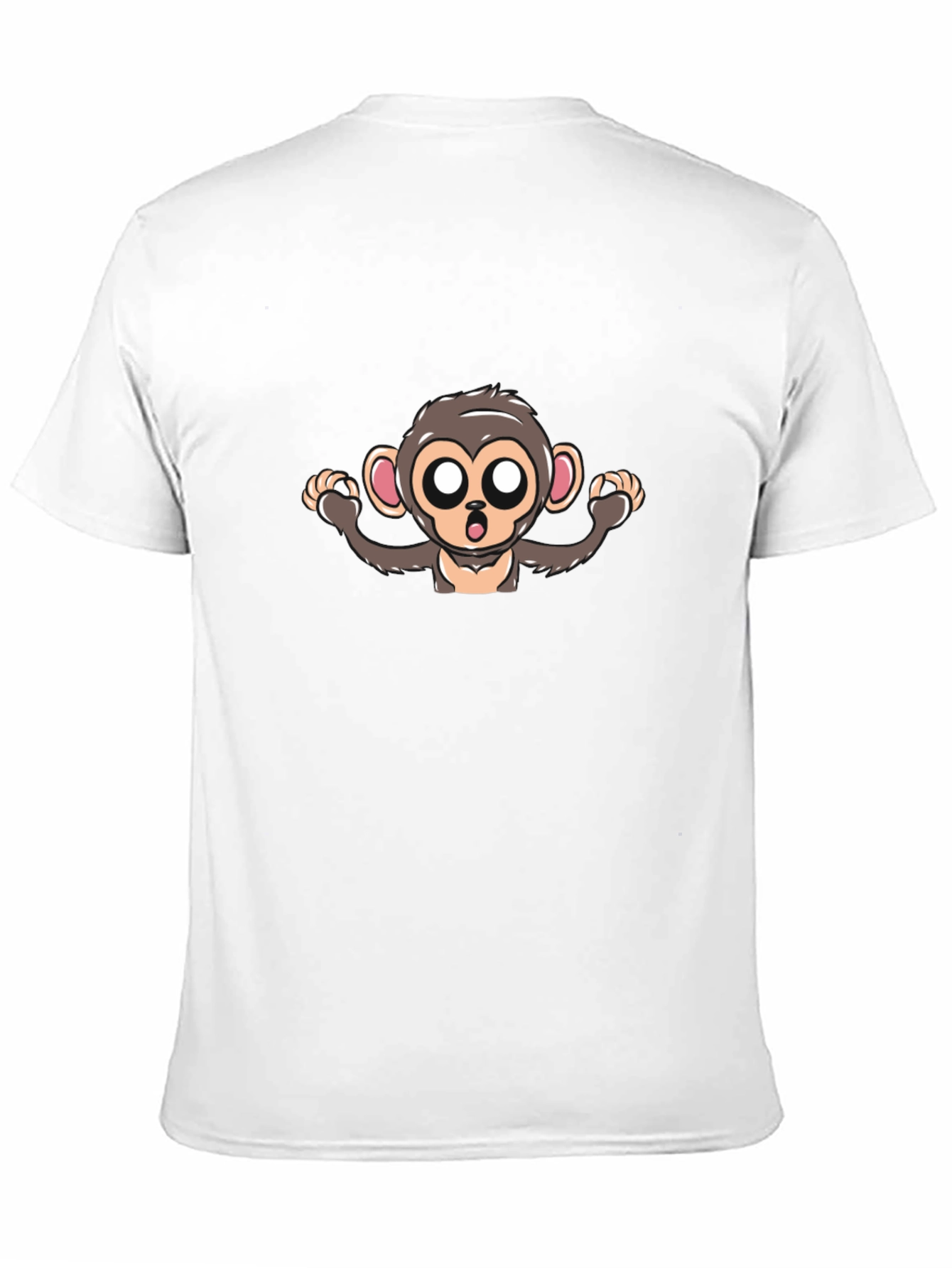 Cartoon Monkey Graphic Tee - Mens Black T-Shirt