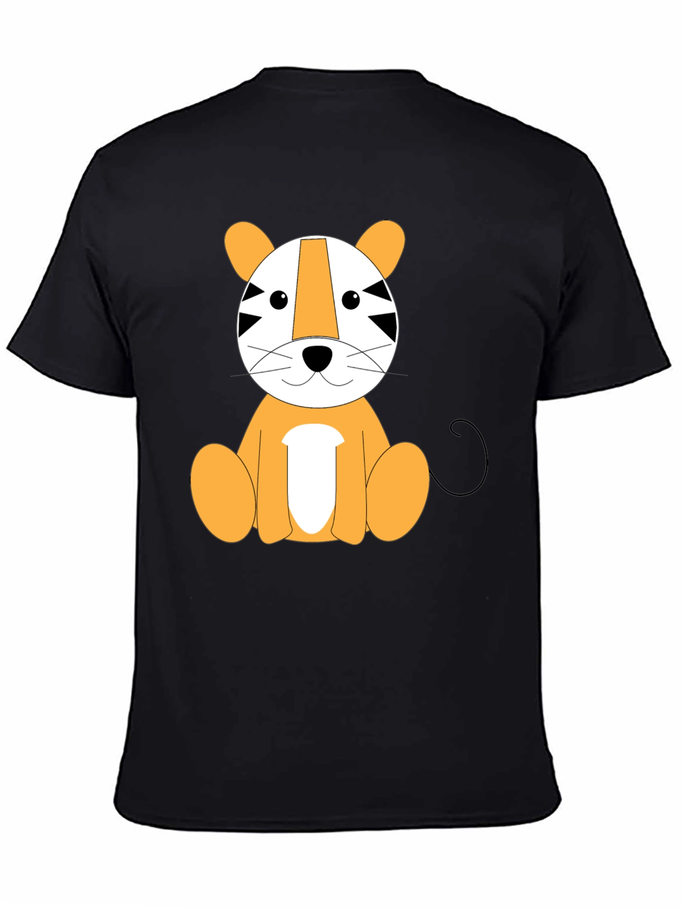 Cute Cartoon Tiger Graphic T-Shirt
