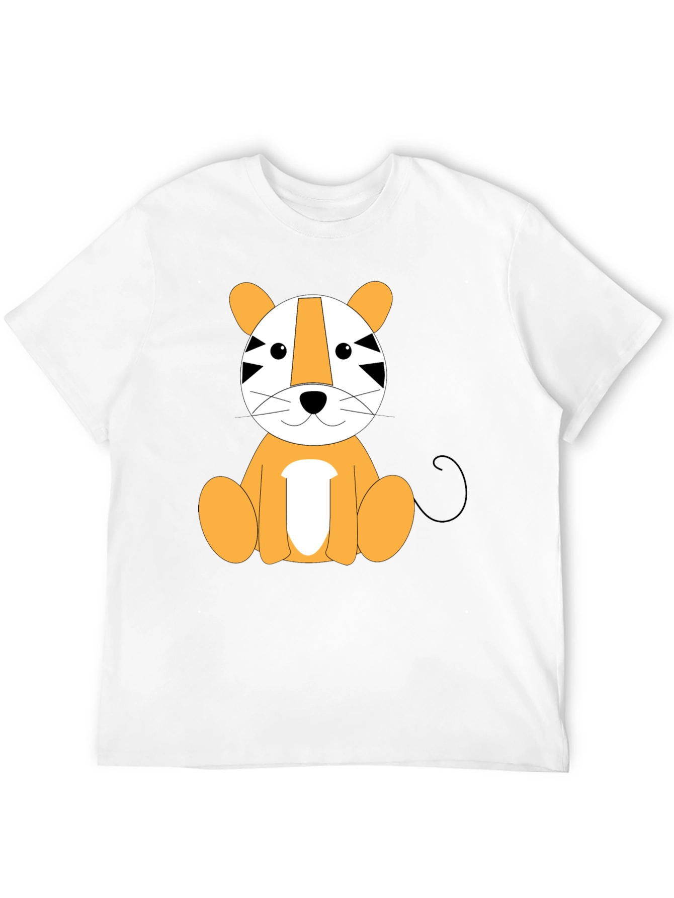 Cute Cartoon Tiger Graphic T-Shirt