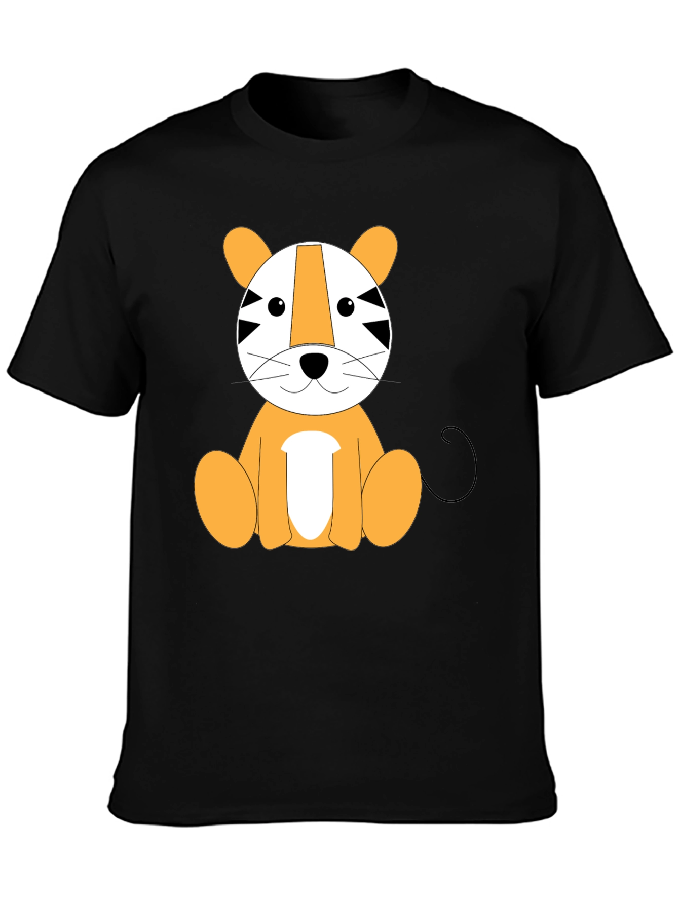 Cute Cartoon Tiger Graphic T-Shirt