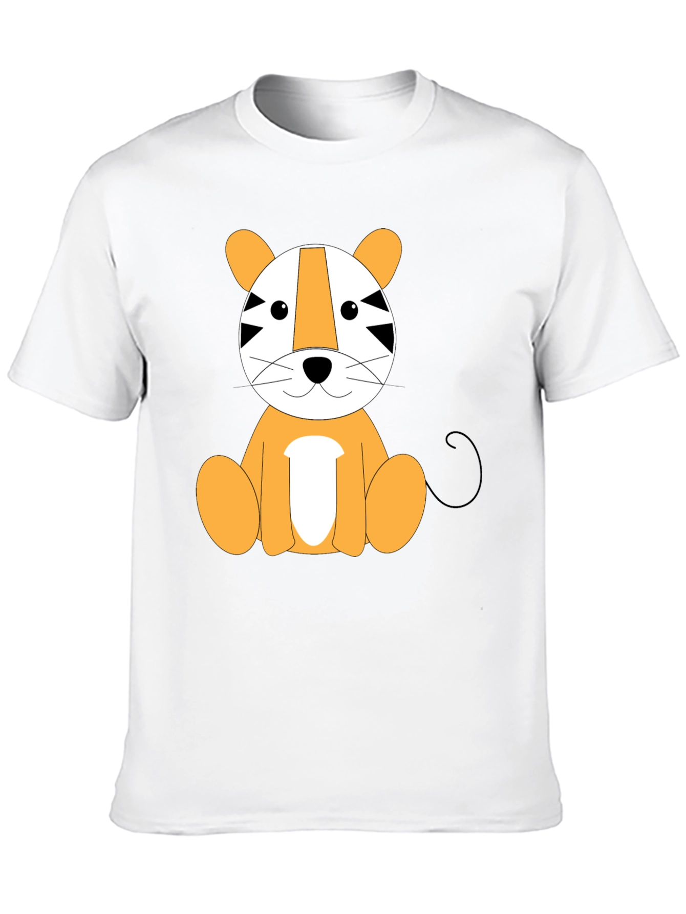 Cute Cartoon Tiger Graphic T-Shirt
