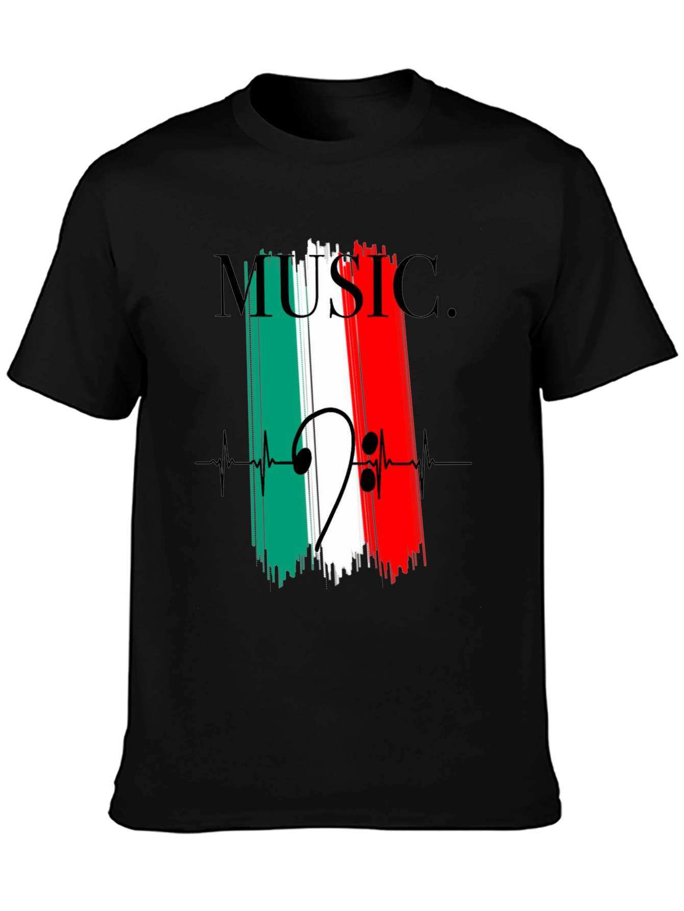 Music Note Italian Flag T-Shirt