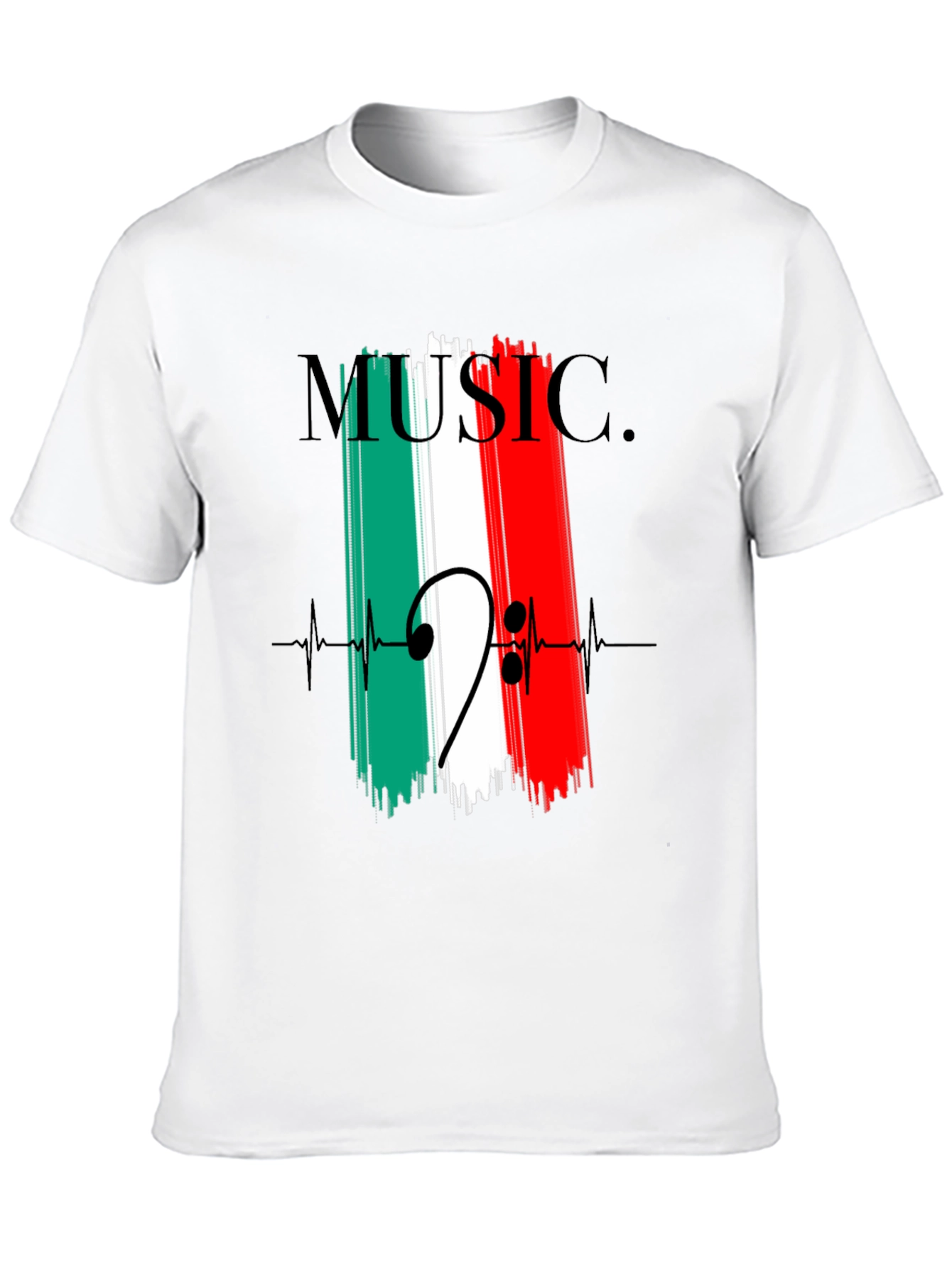 Music Note Italian Flag T-Shirt