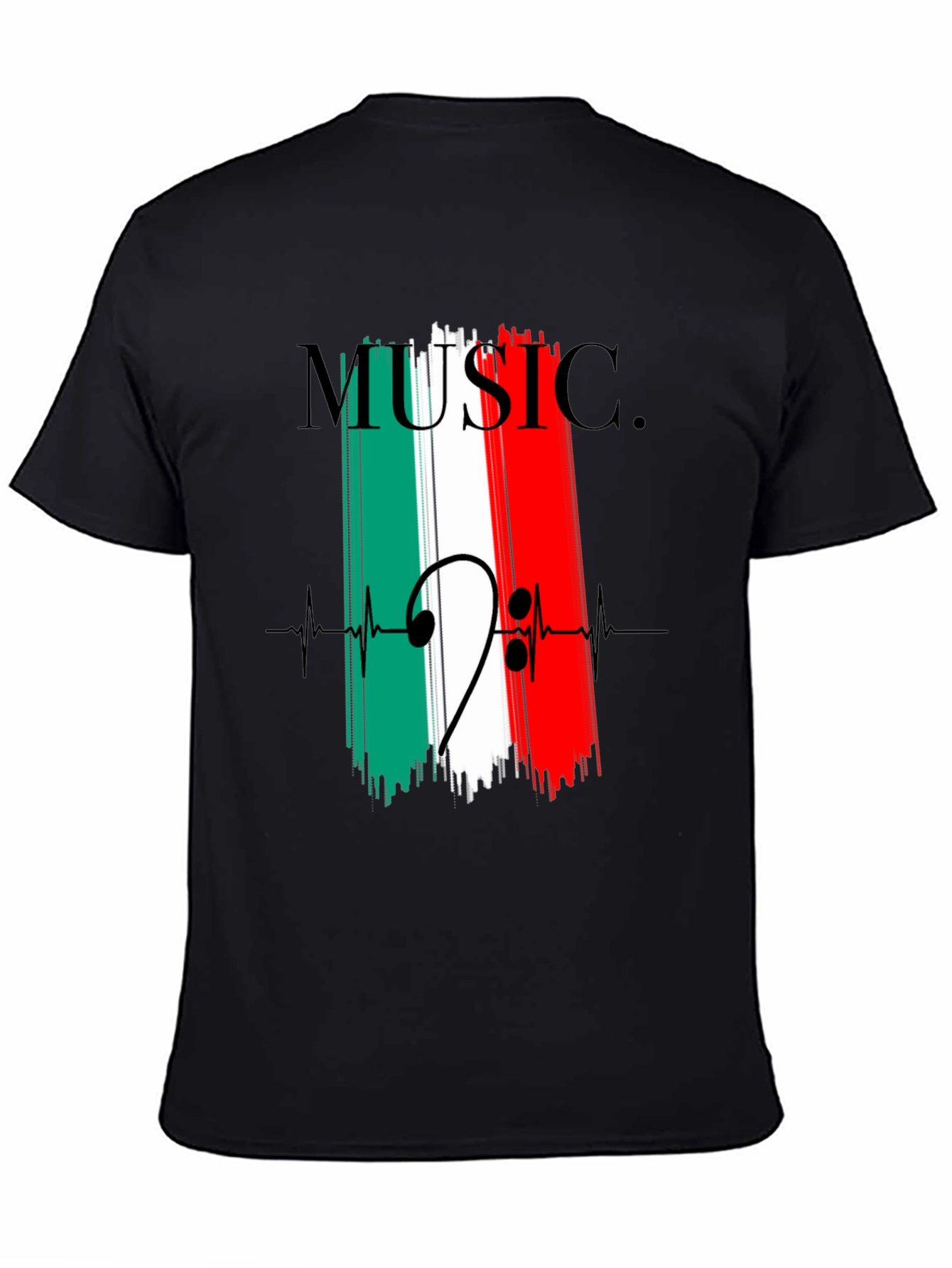 Music Note Italian Flag T-Shirt