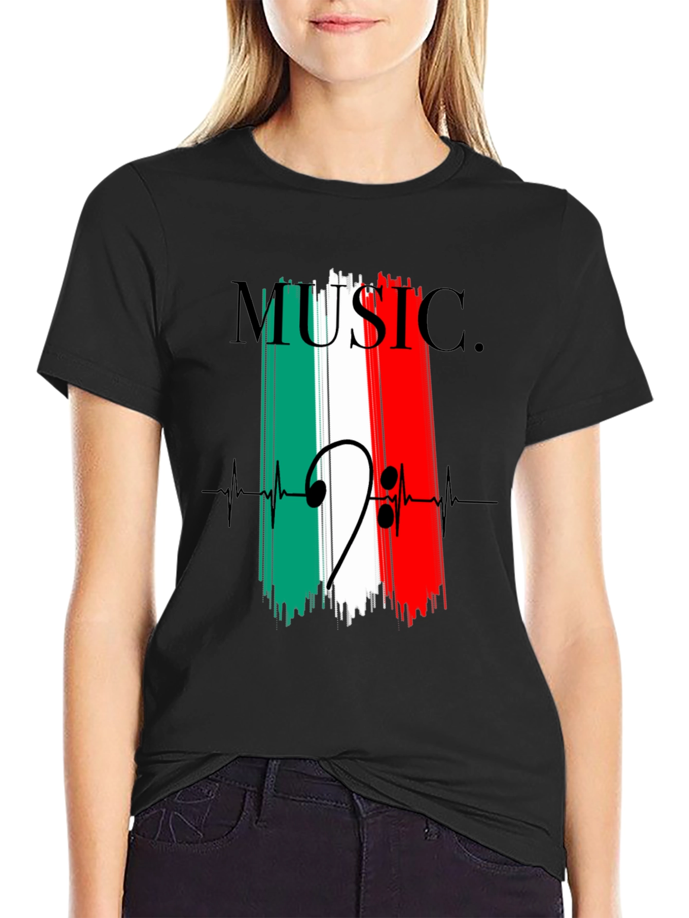Music Note Italian Flag T-Shirt