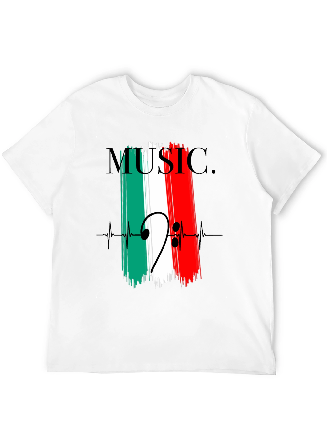Music Note Italian Flag T-Shirt