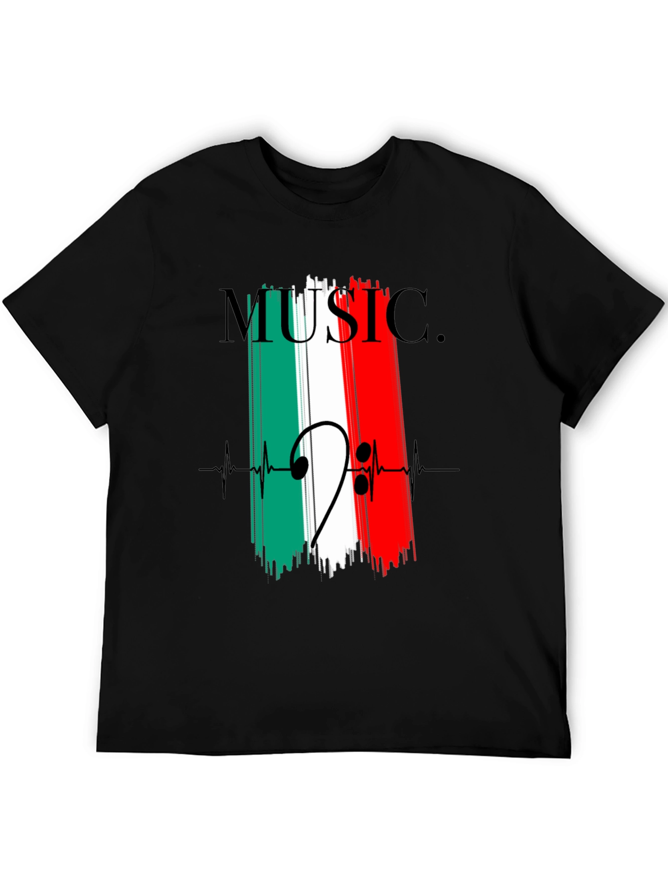 Music Note Italian Flag T-Shirt