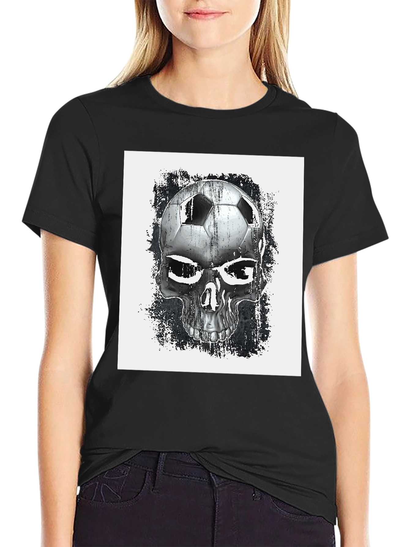 Soccer Skull Graphic T-Shirt