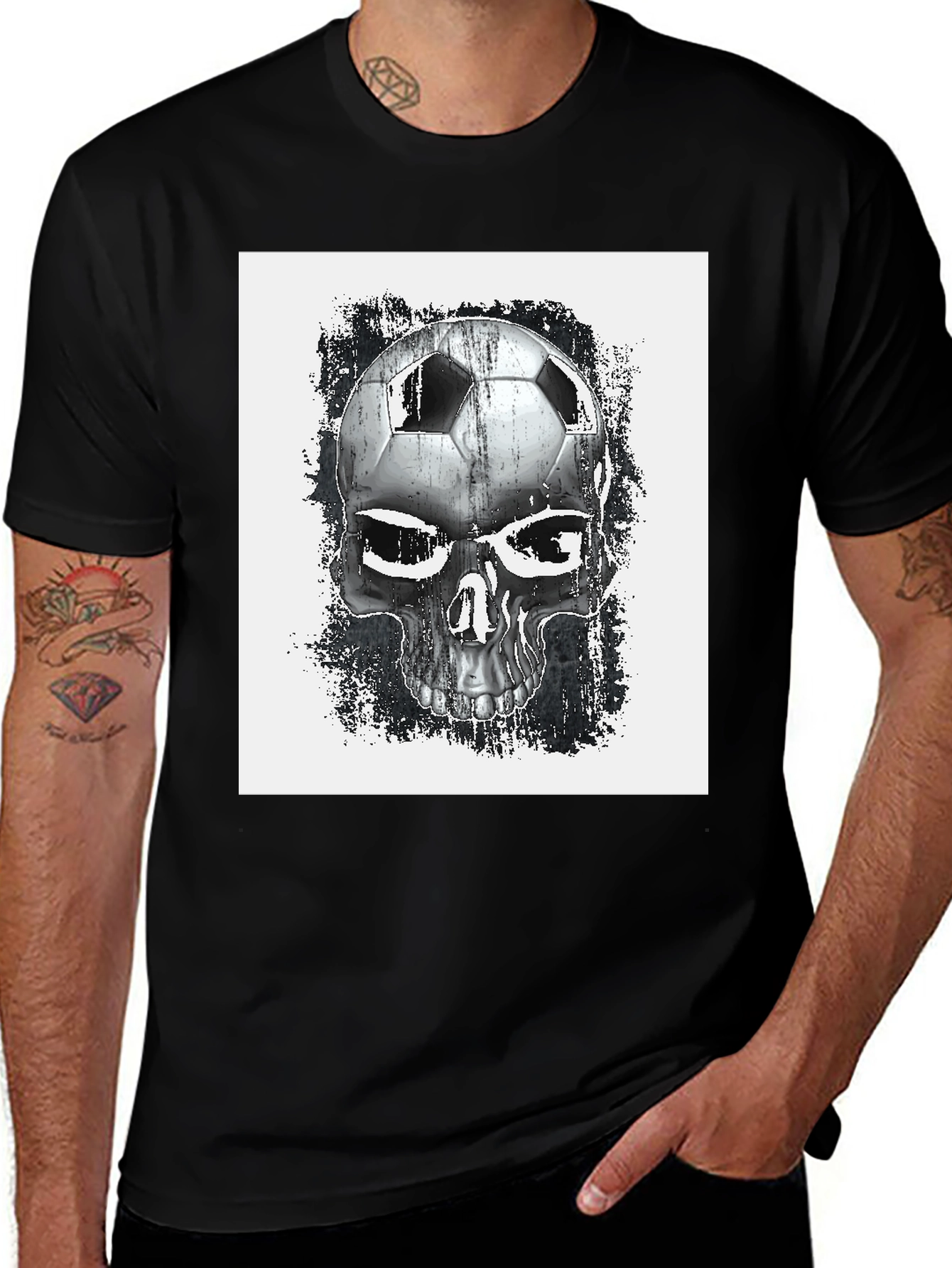 Soccer Skull Graphic T-Shirt