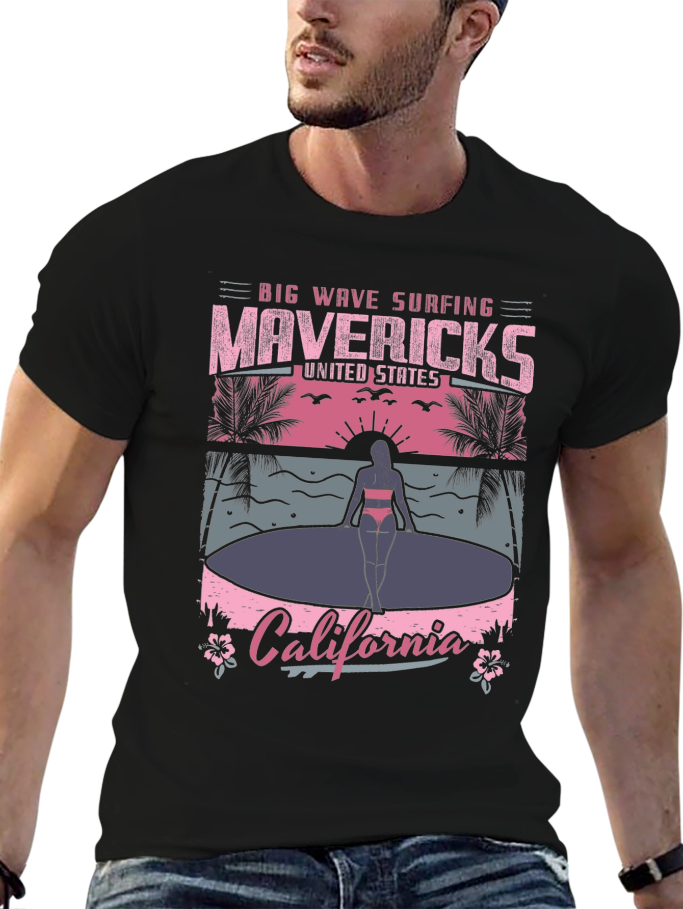 Mavericks California Surfing T-Shirt