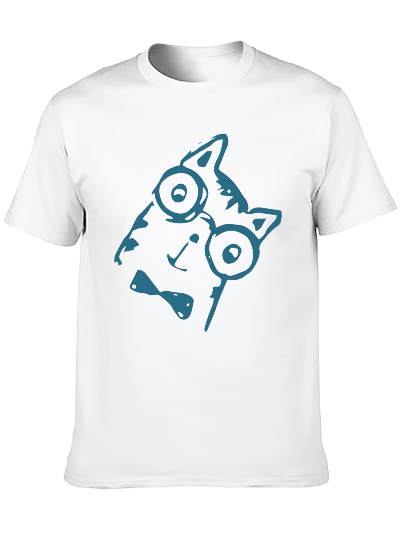 Cool Cat Tee - Quirky Glasses Bow Tie