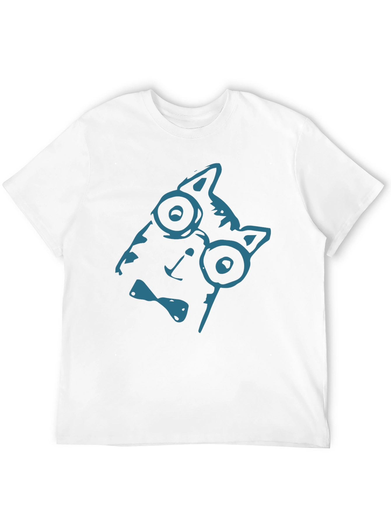 Cool Cat Tee - Quirky Glasses Bow Tie