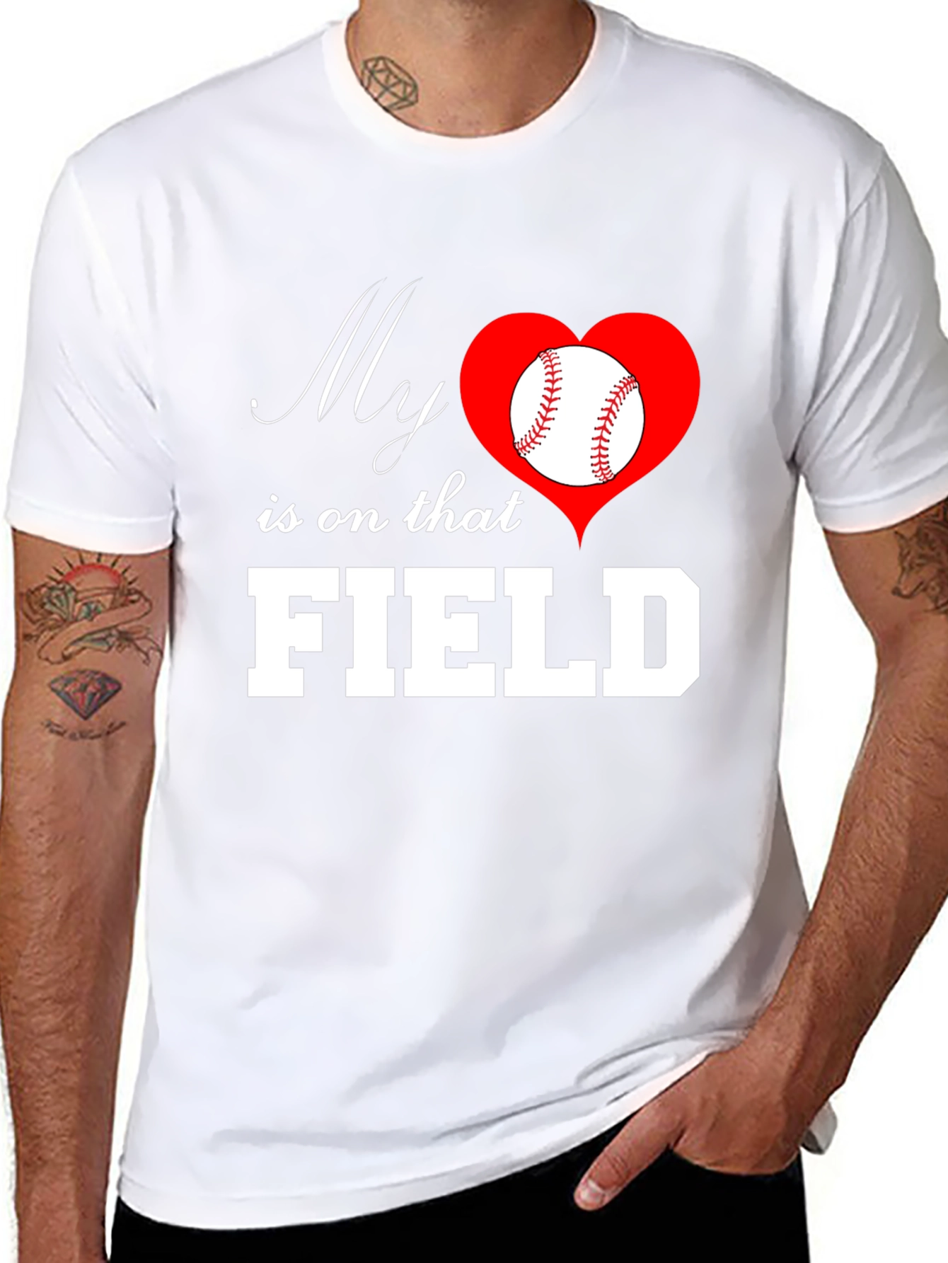Baseball Mom T-Shirt: My Heart is on That Field