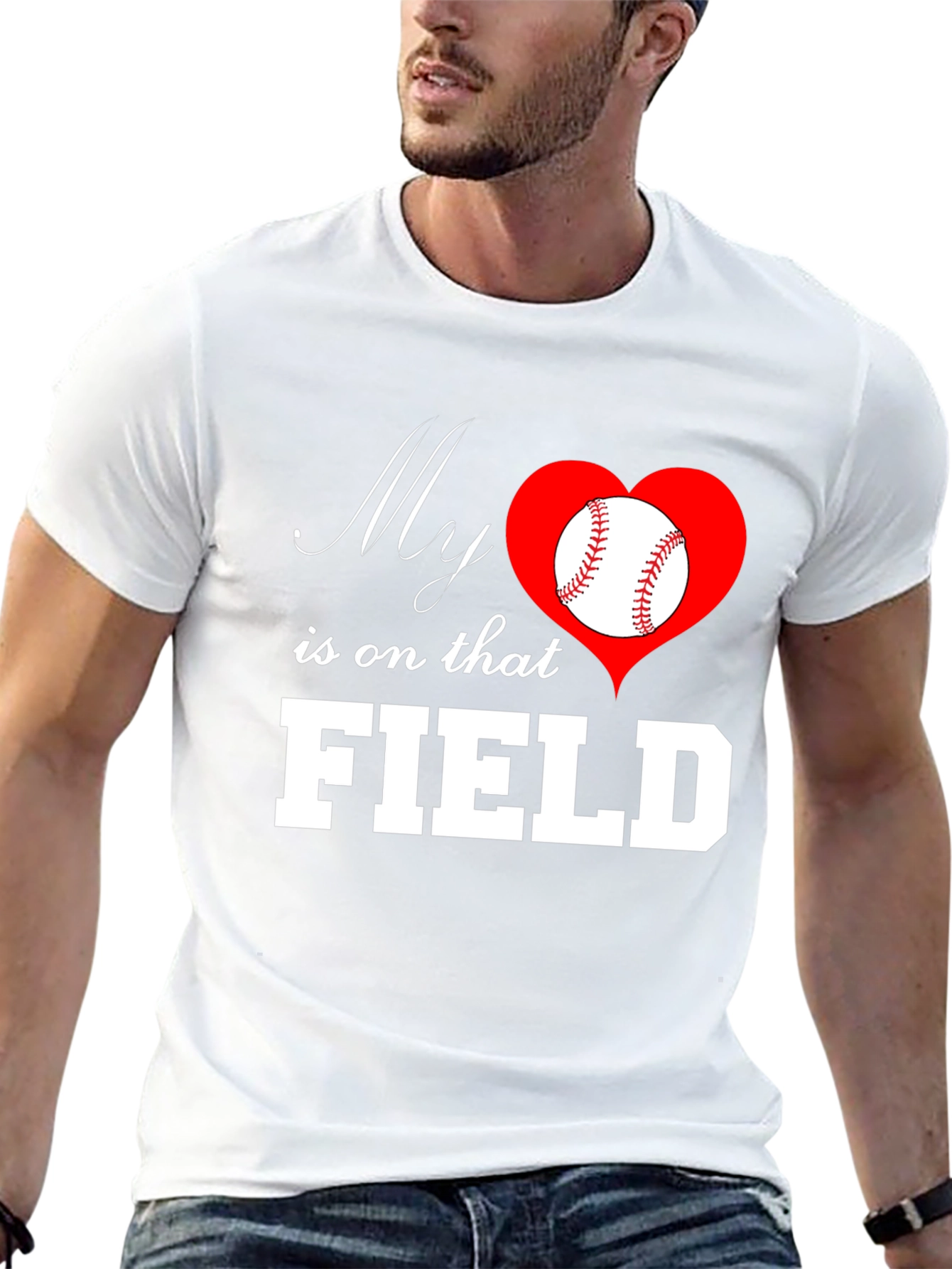Baseball Mom T-Shirt: My Heart is on That Field