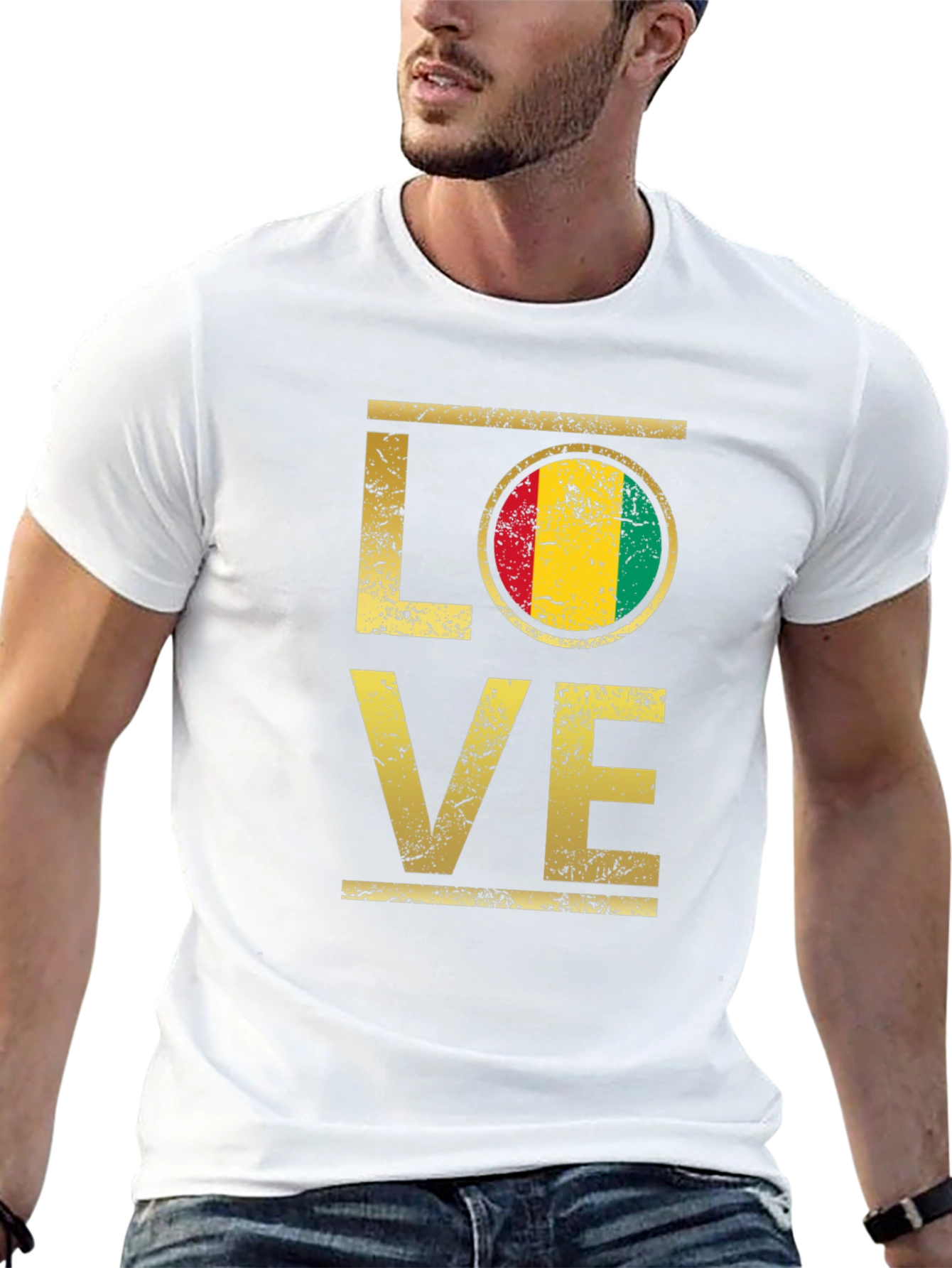 LOVE Flag Graphic T-Shirt - Black