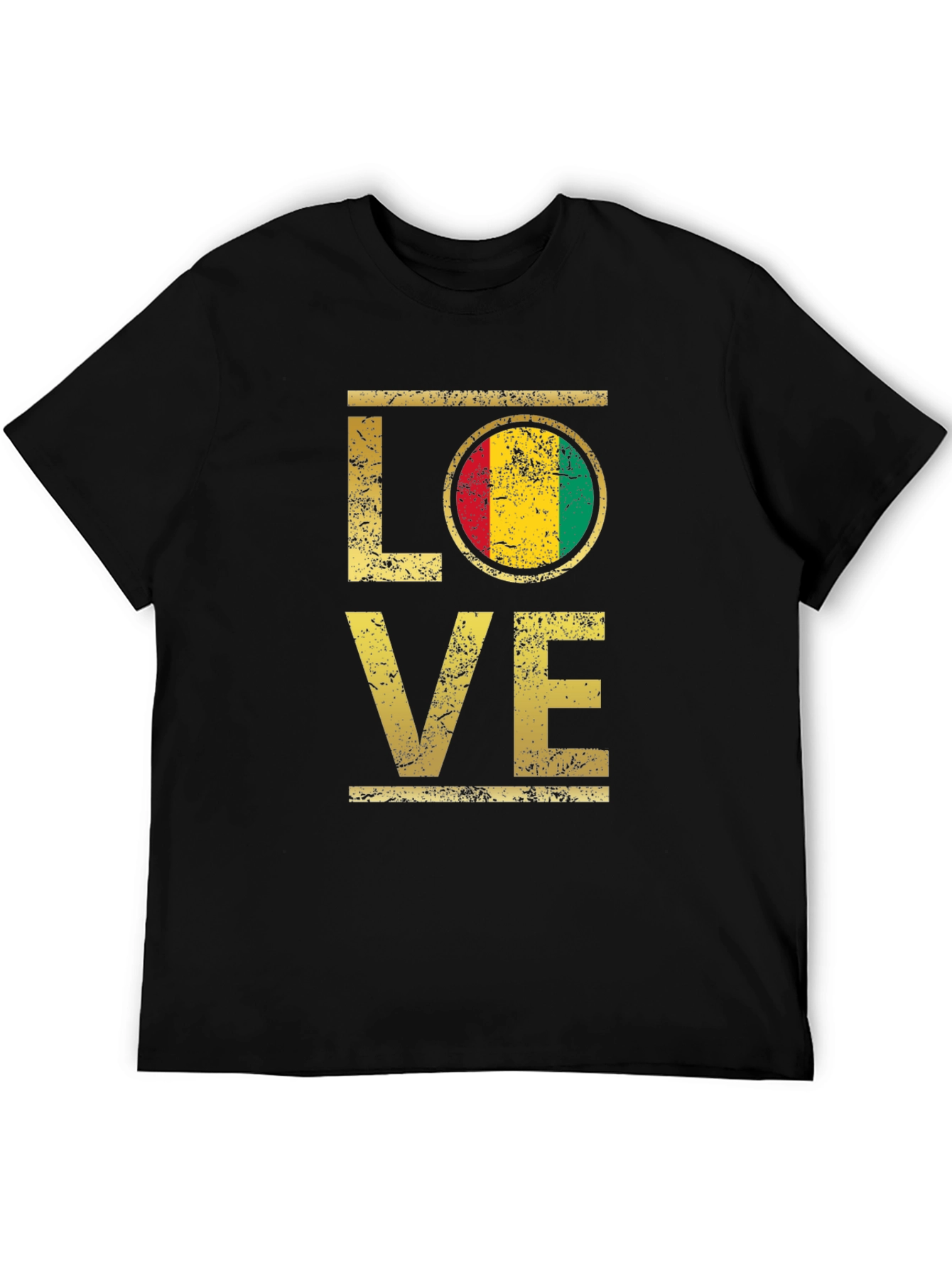 LOVE Flag Graphic T-Shirt - Black